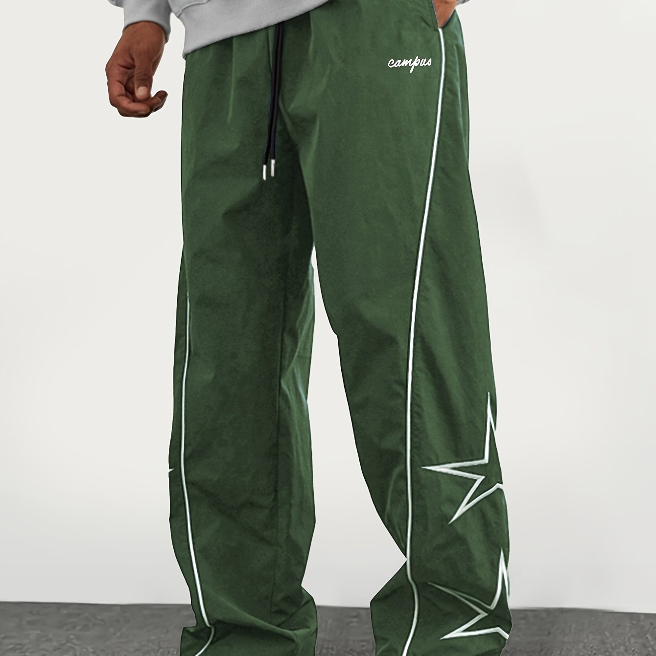 Casual Embroidered Star Trackpants