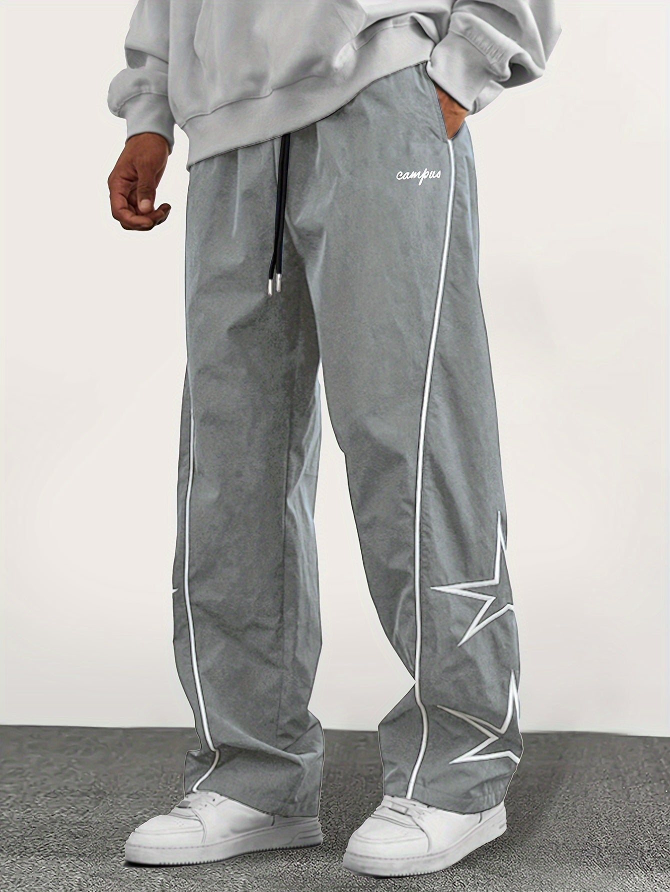 Casual Embroidered Star Trackpants