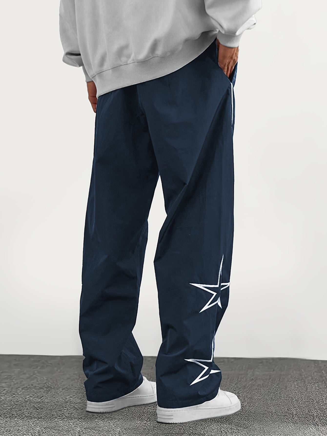 Casual Embroidered Star Trackpants