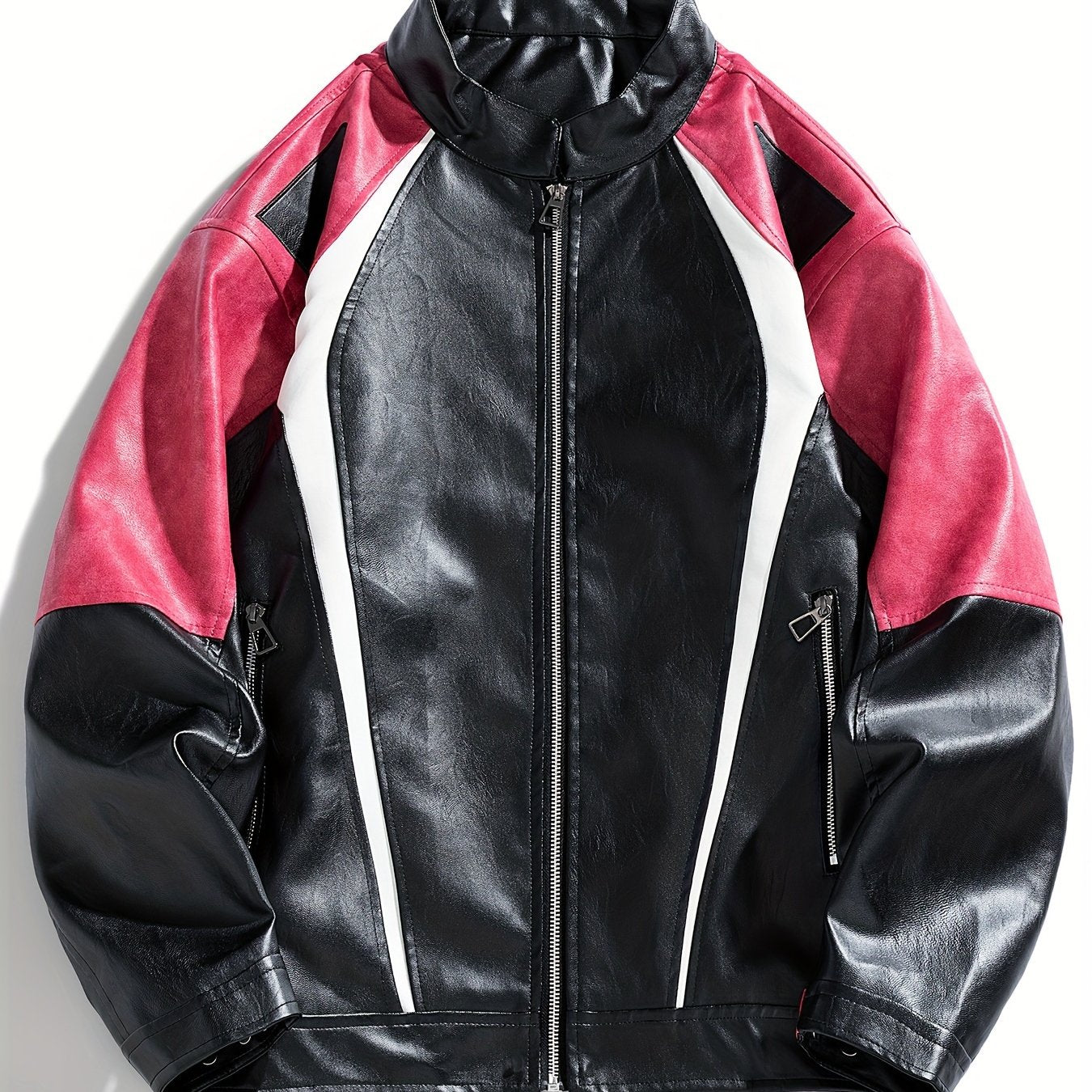 Men's Color Matching Geometric Print Jacket