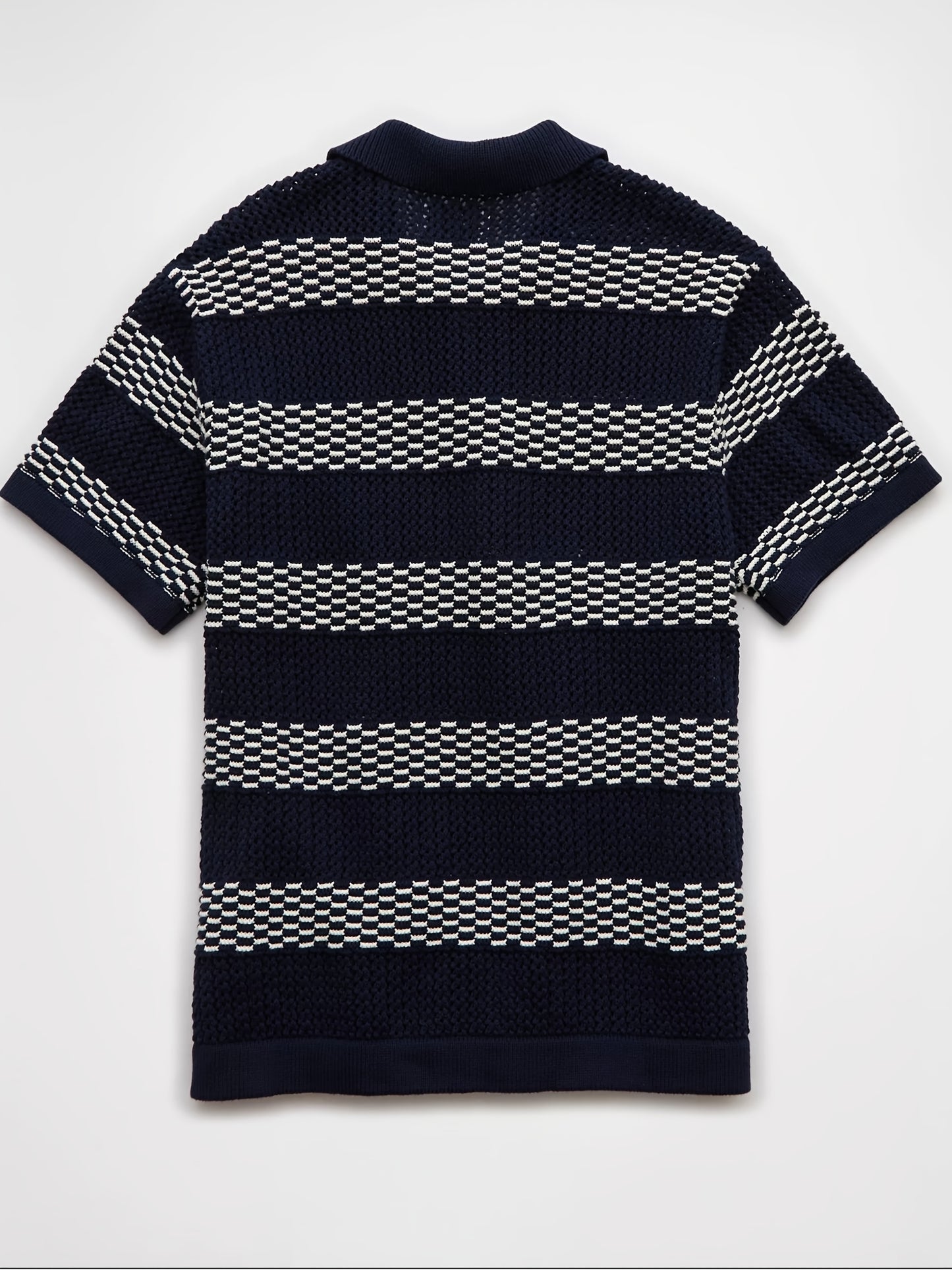 Men's Striped Collar Knit Sweater