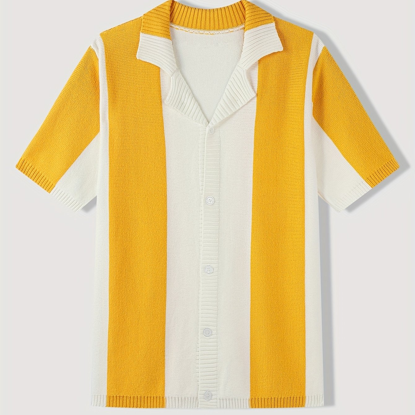 Men'S Casual Striped Knit Cardigan -