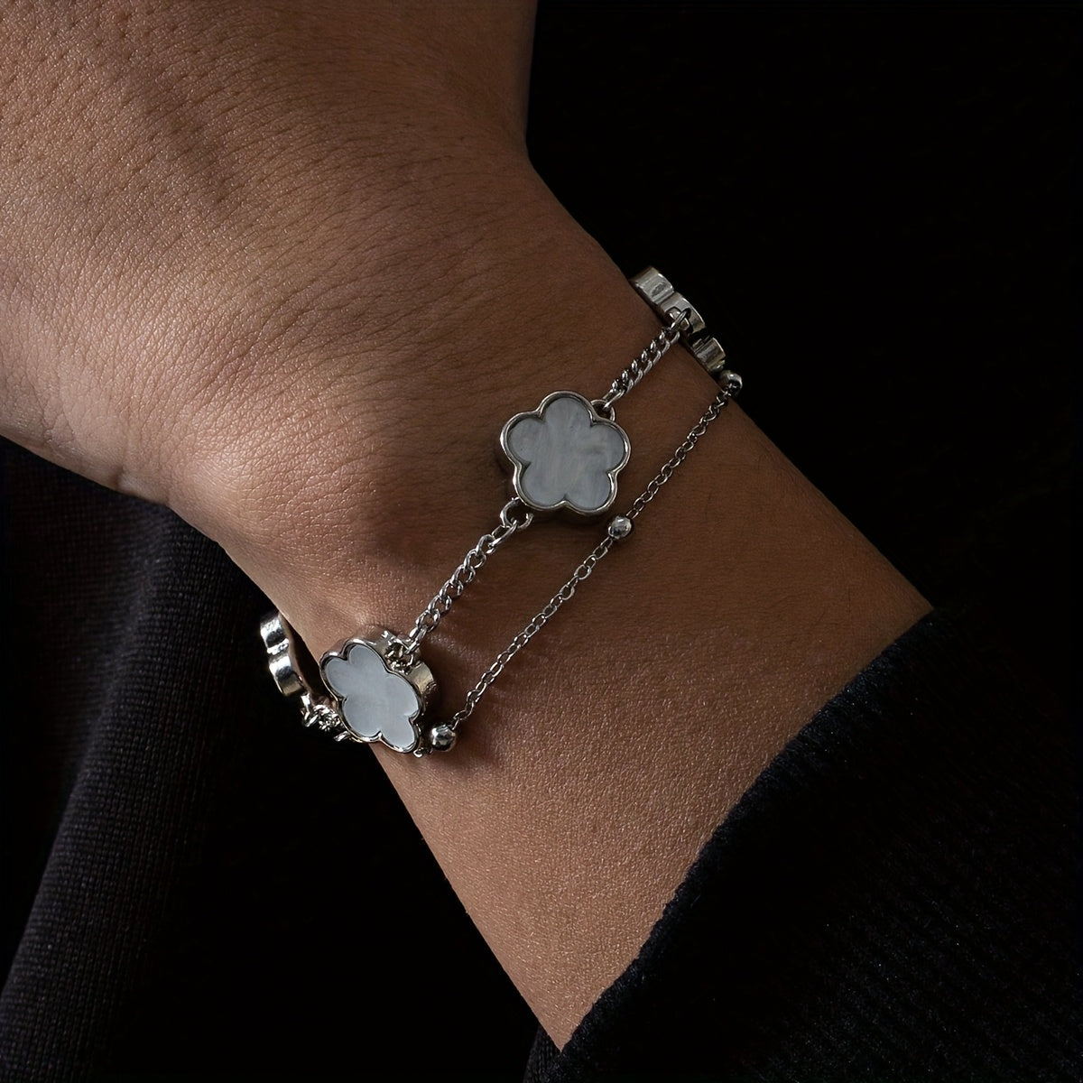 Men's Clover Pendant Bracelet