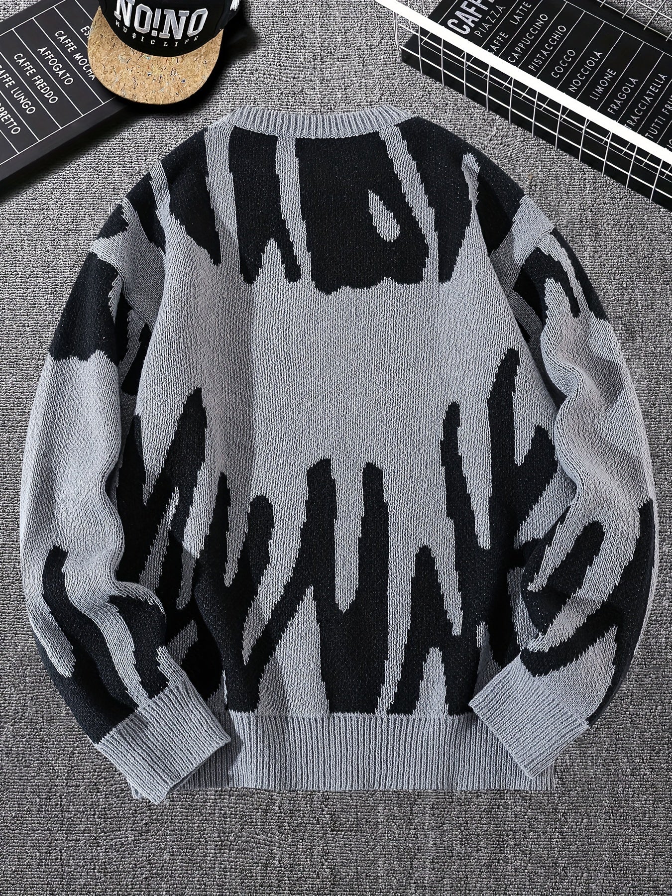 Zebra Print Pullover Sweater