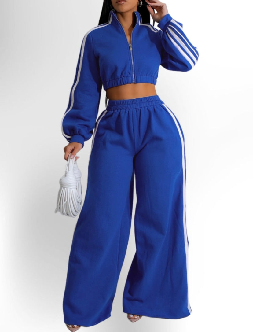 Women's Striped Two-Piece Set
