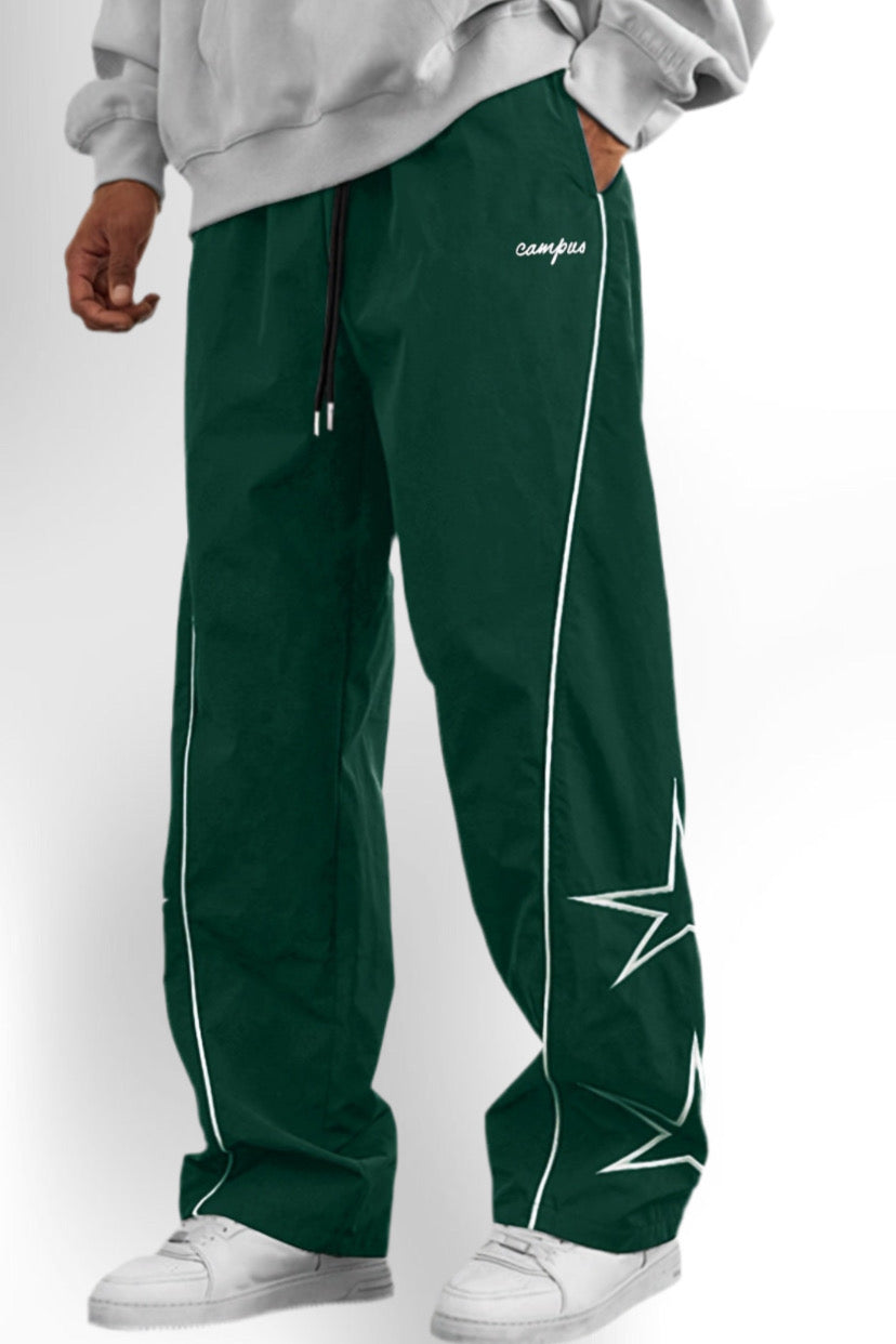Casual Embroidered Star Trackpants