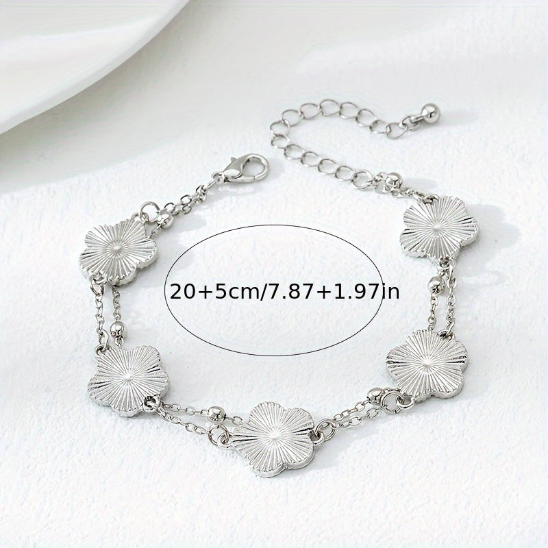 Men's Clover Pendant Bracelet