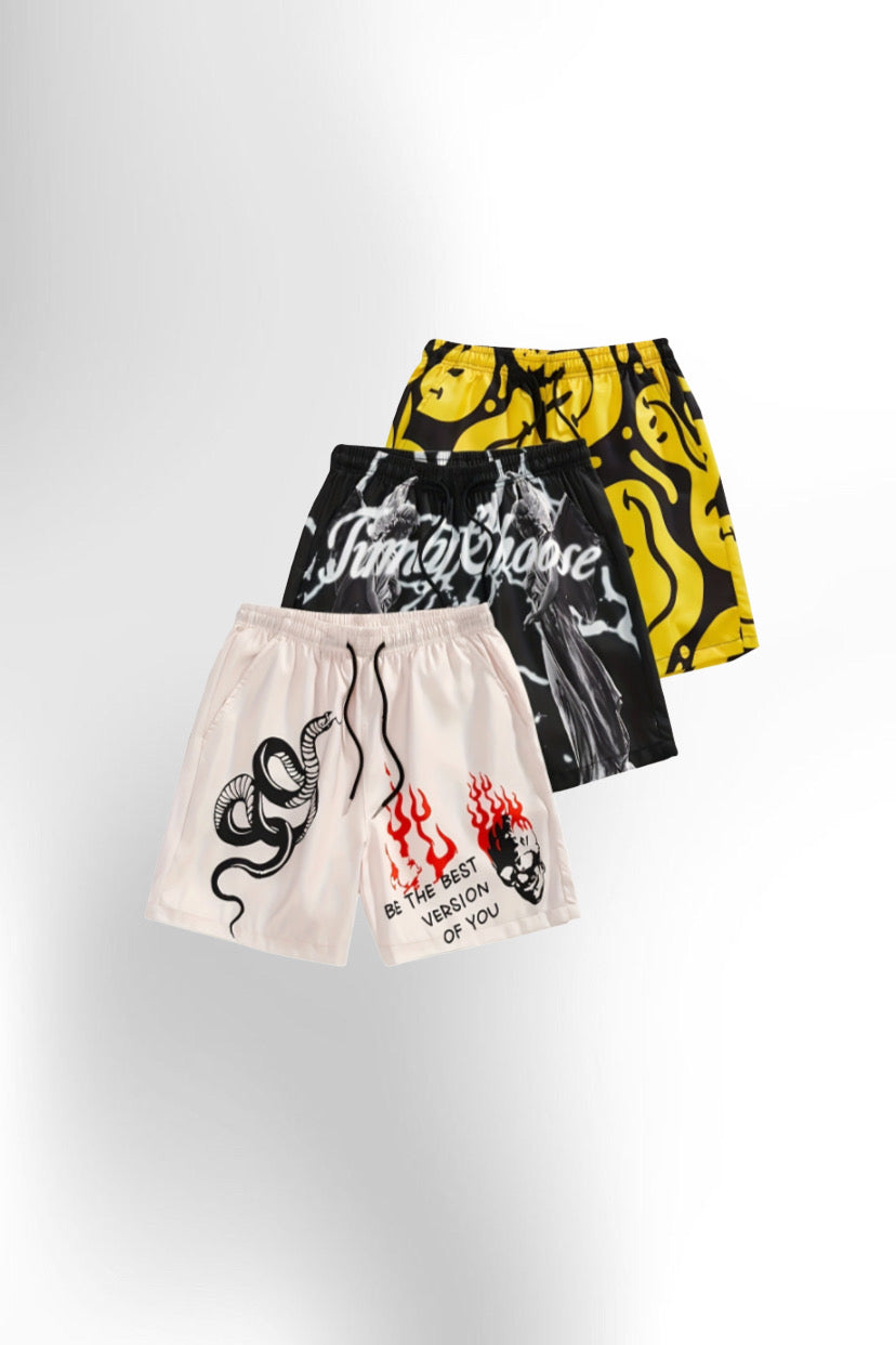 Men's 3-pack Set Of Beach Shorts