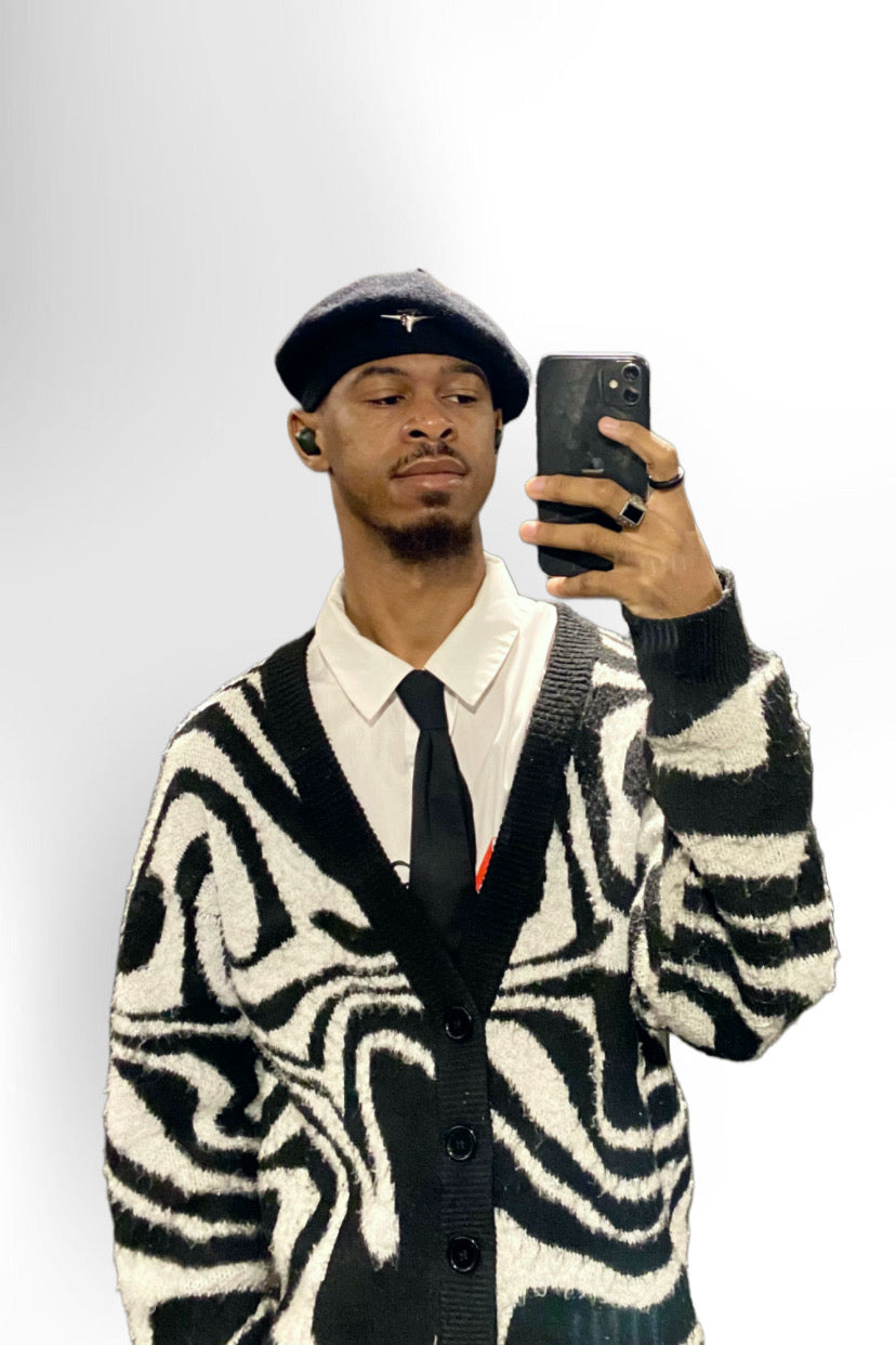 Men's Black Beret Hat