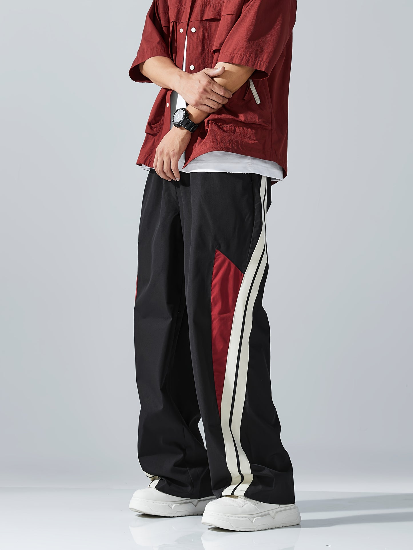 Casual Loose-Fit Straight-Leg Pants