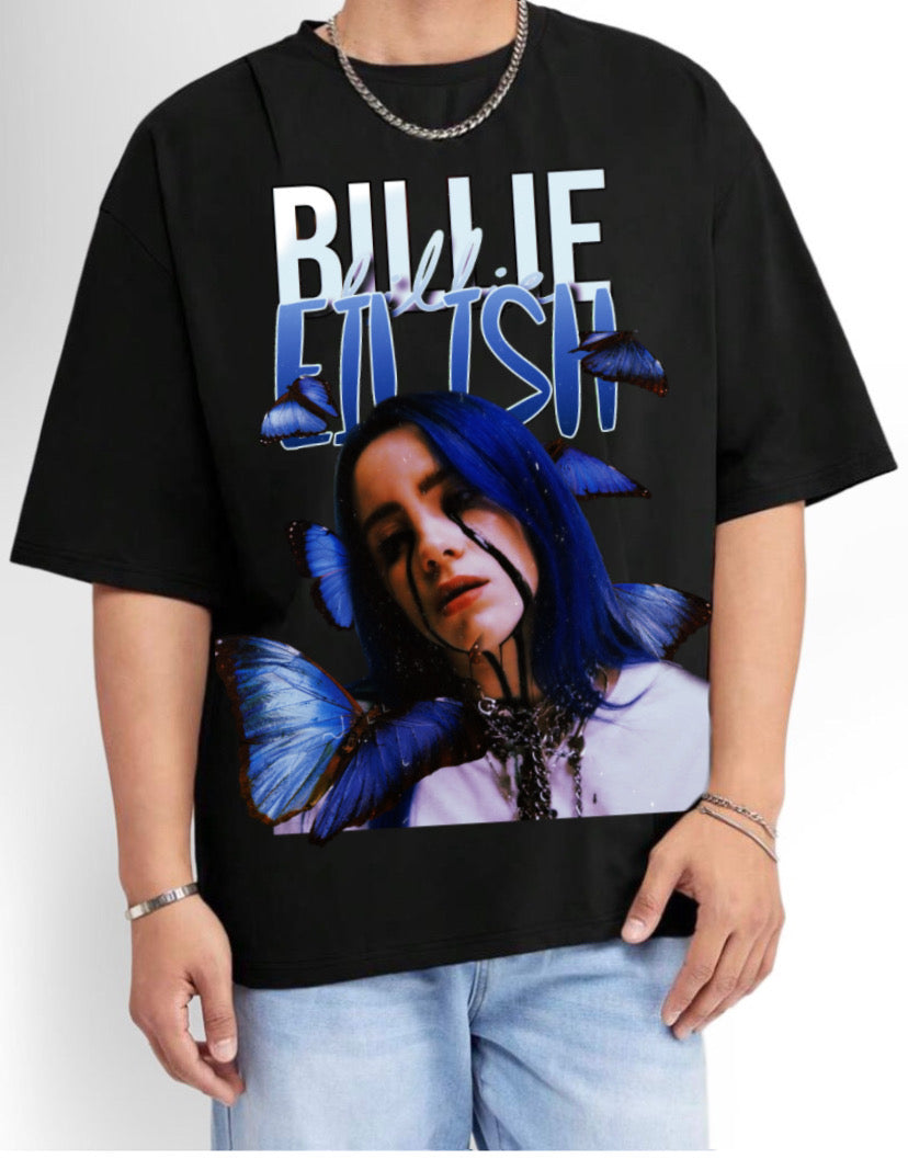 BILLIE ELISH BUTTERFLY OVERSIZED TEE
