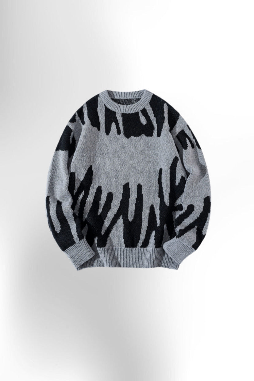 Zebra Print Pullover Sweater