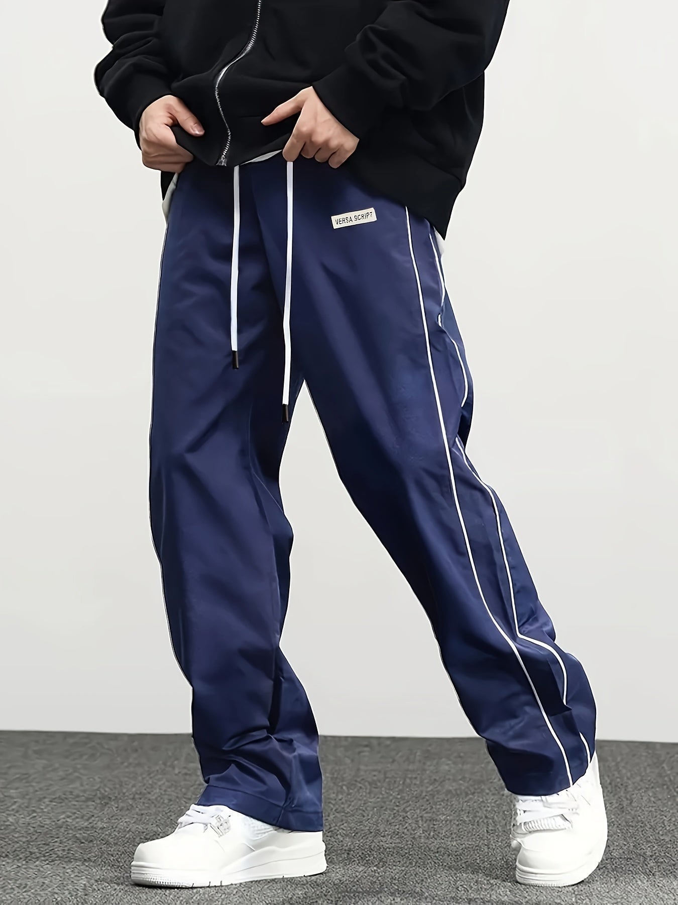 Long Straight Drawstring Pants