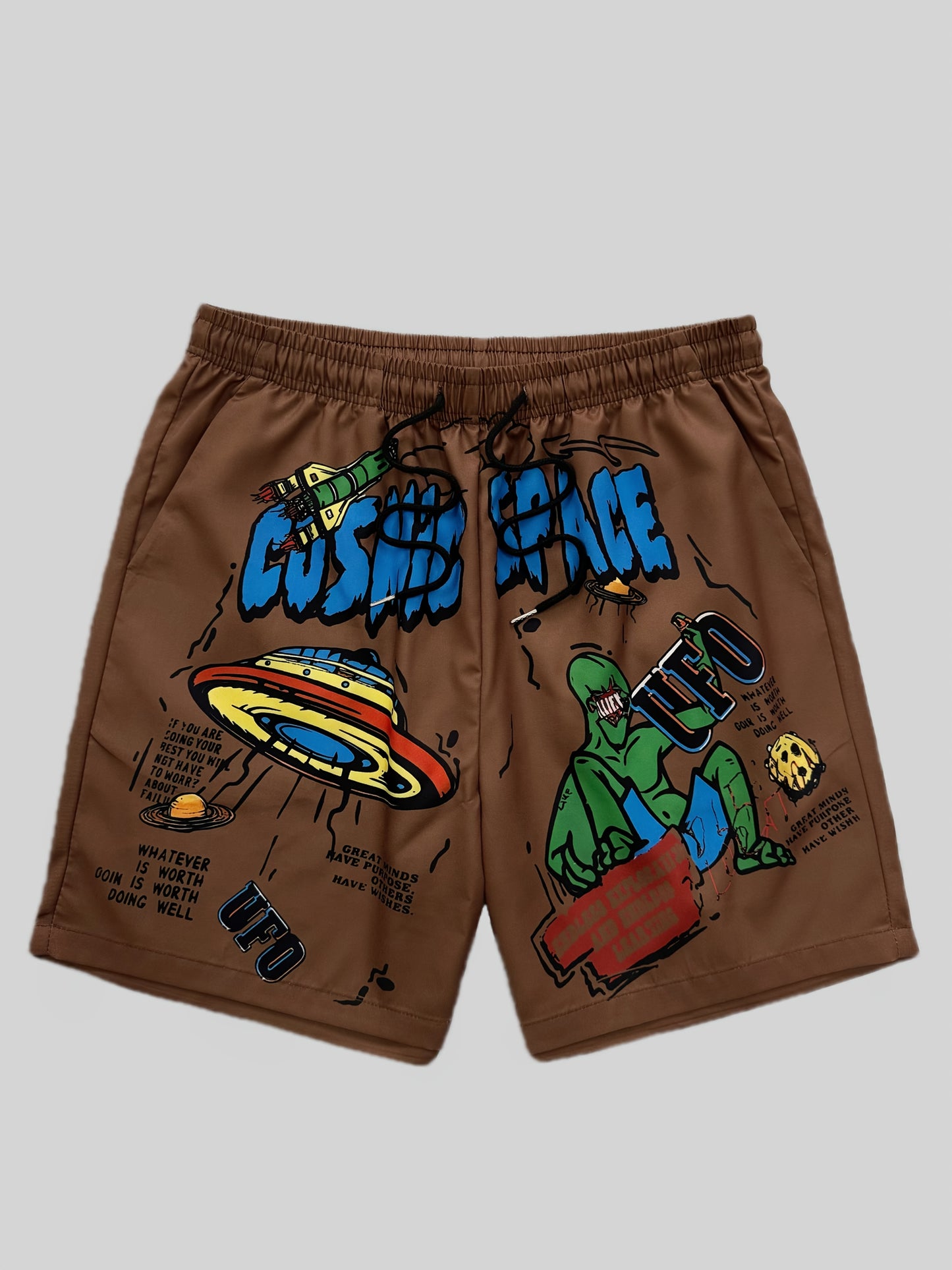 Men's Three-Piece Set Printed Beach Shorts
