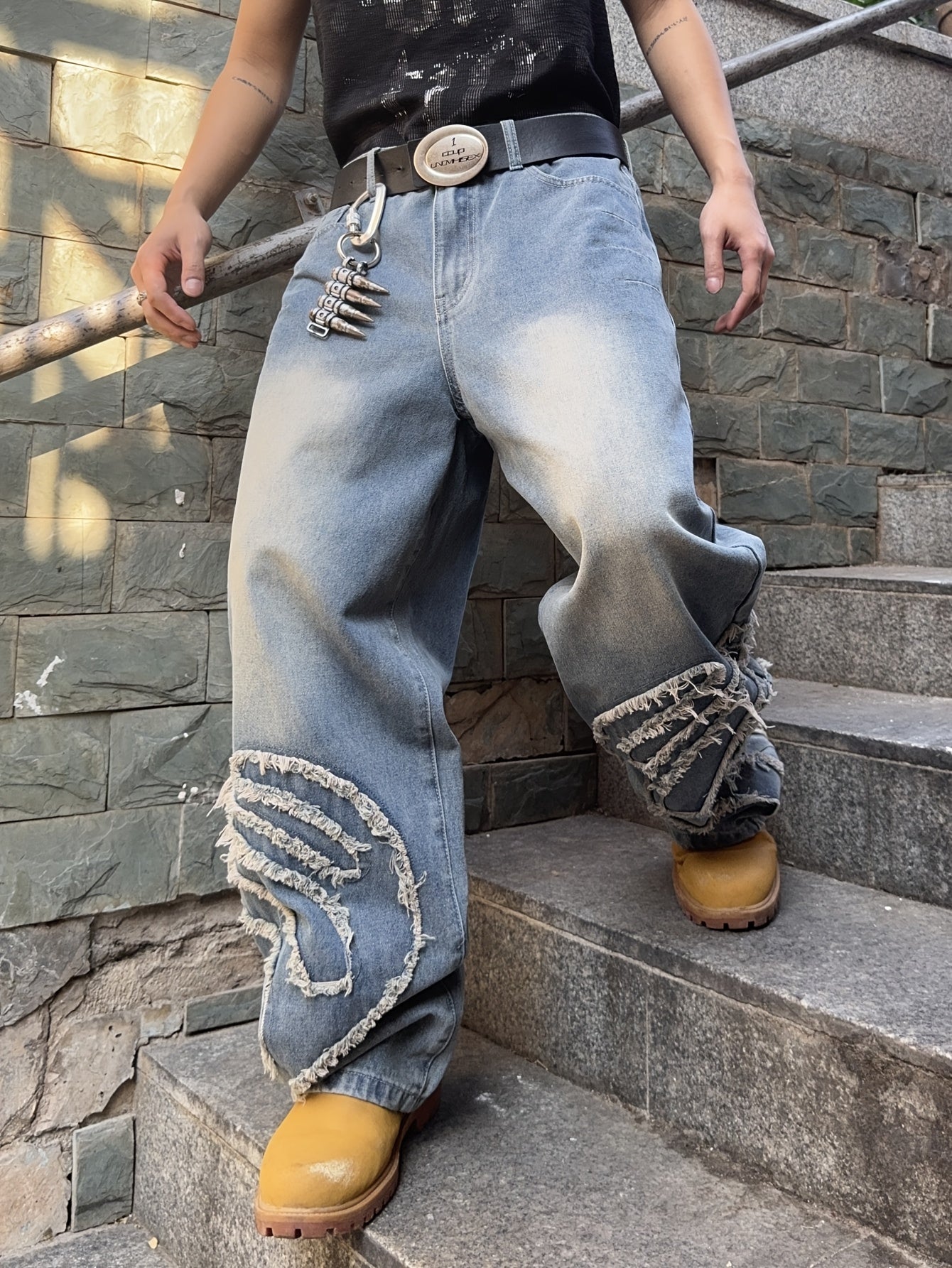 Men's Vintage High-Waist Loose Fit Jeans