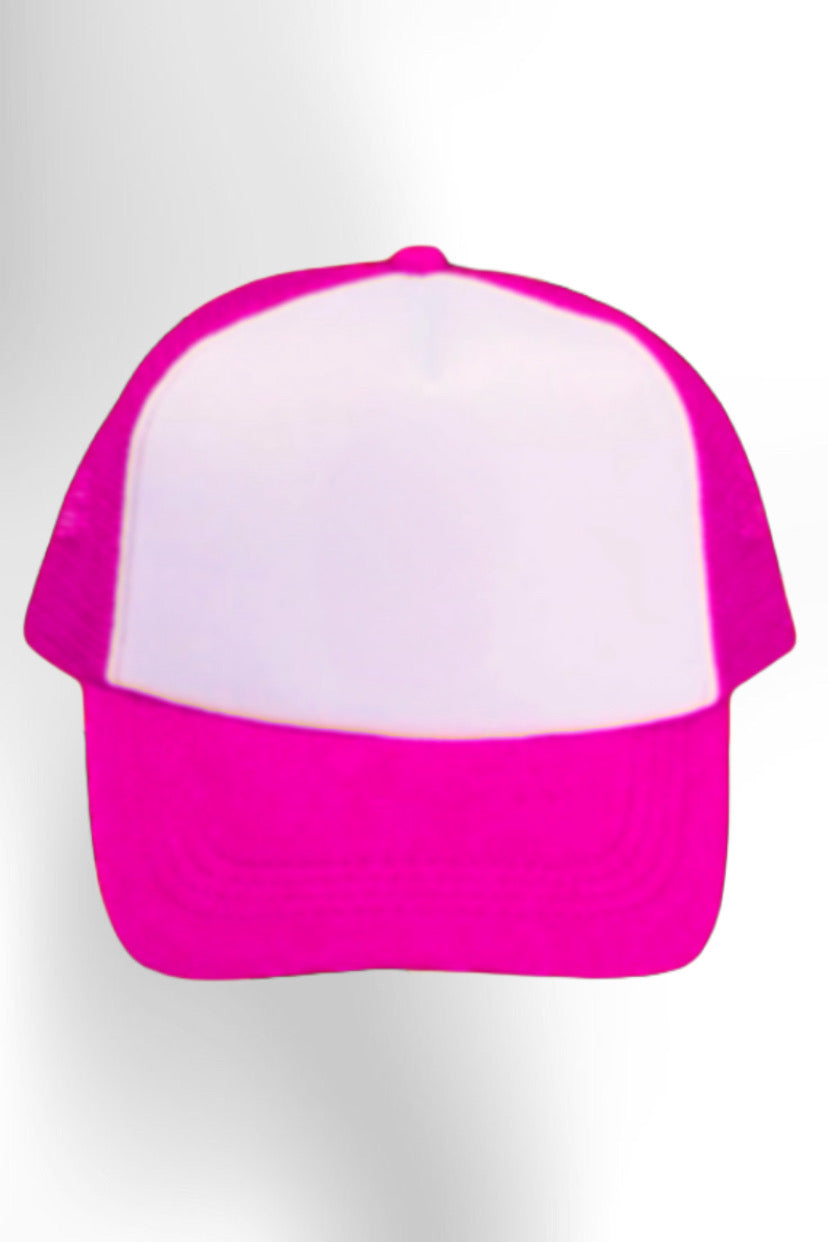 CUSTOM TRUCKER CAP - hot pink
