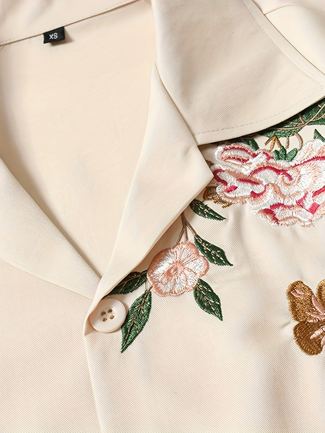 Men'S Casual Floral Embroidered Shirt