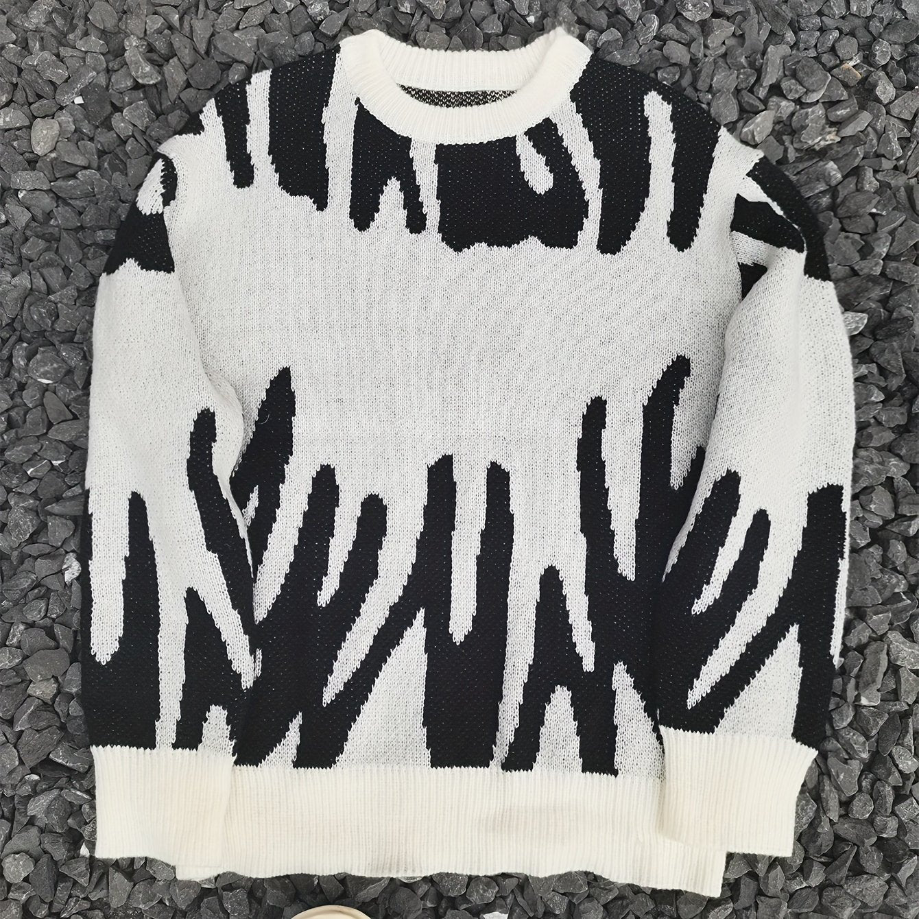 Zebra Print Pullover Sweater