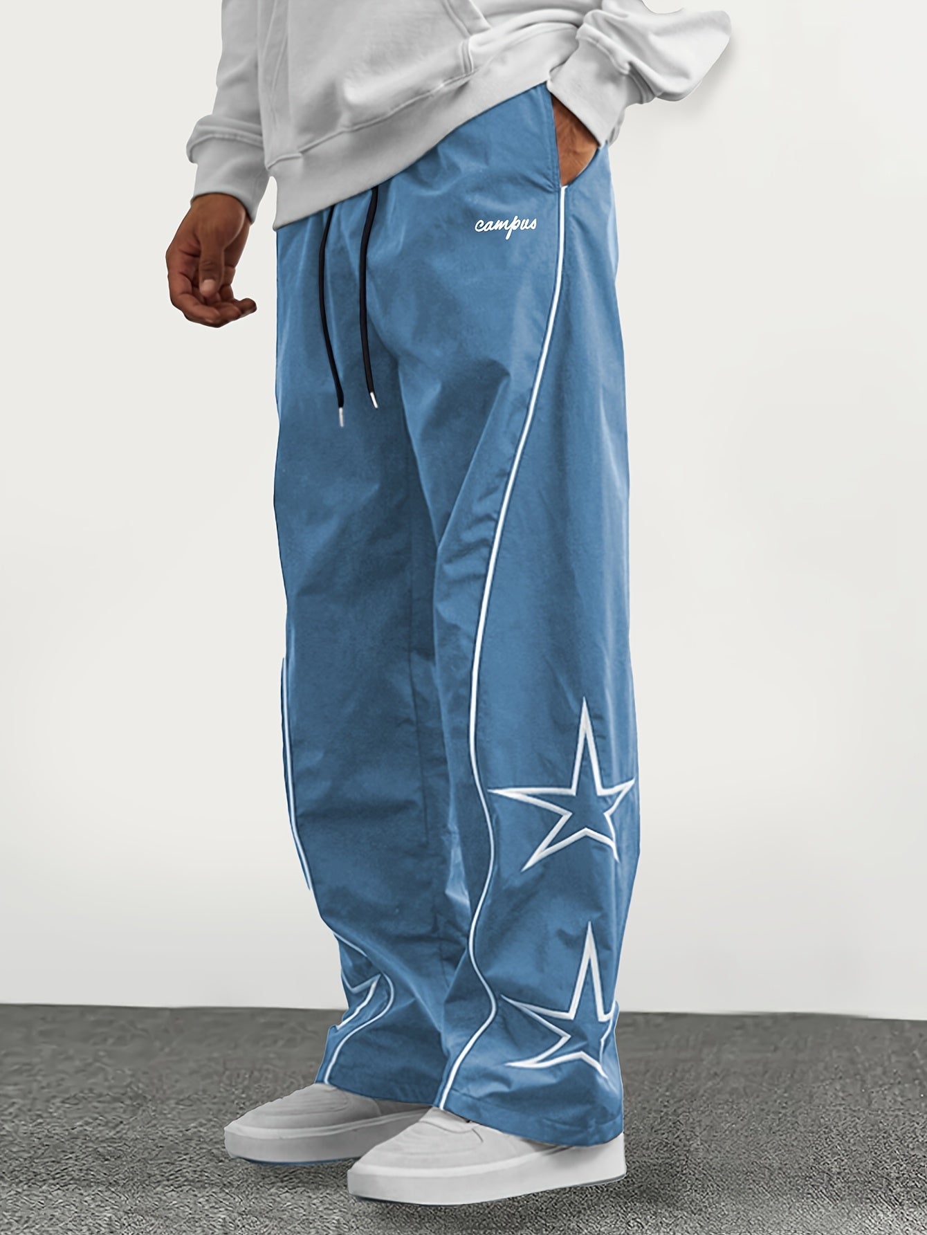 Casual Embroidered Star Trackpants