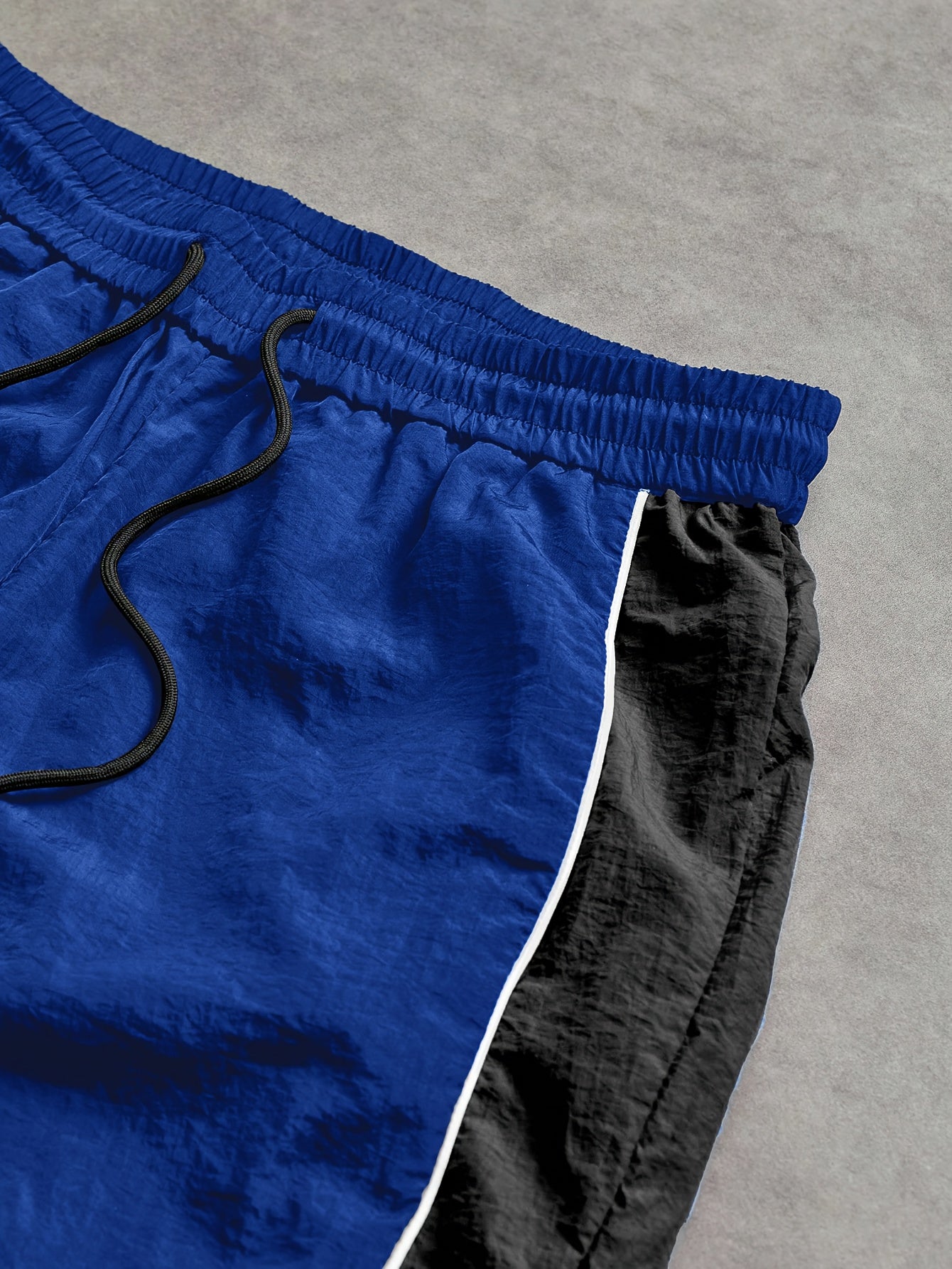 Patchwork Color-Block Striped Design Sports Pants