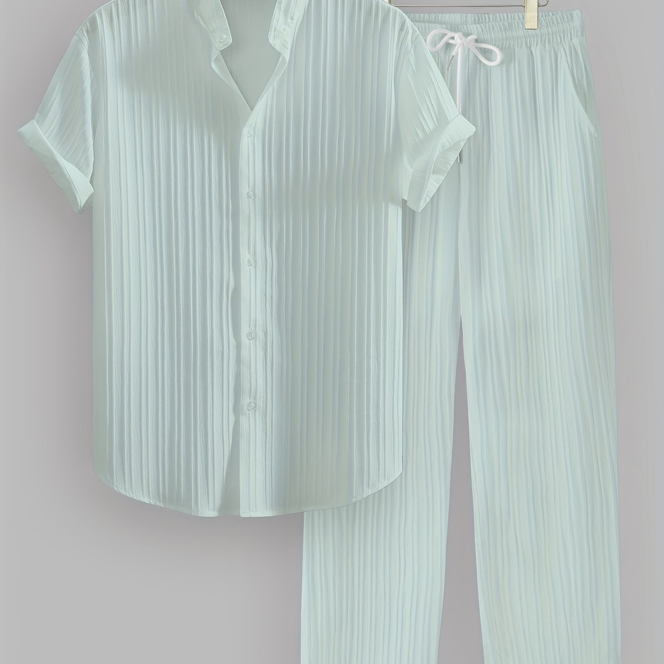 Men's Summer Solid Color 2pcs Set