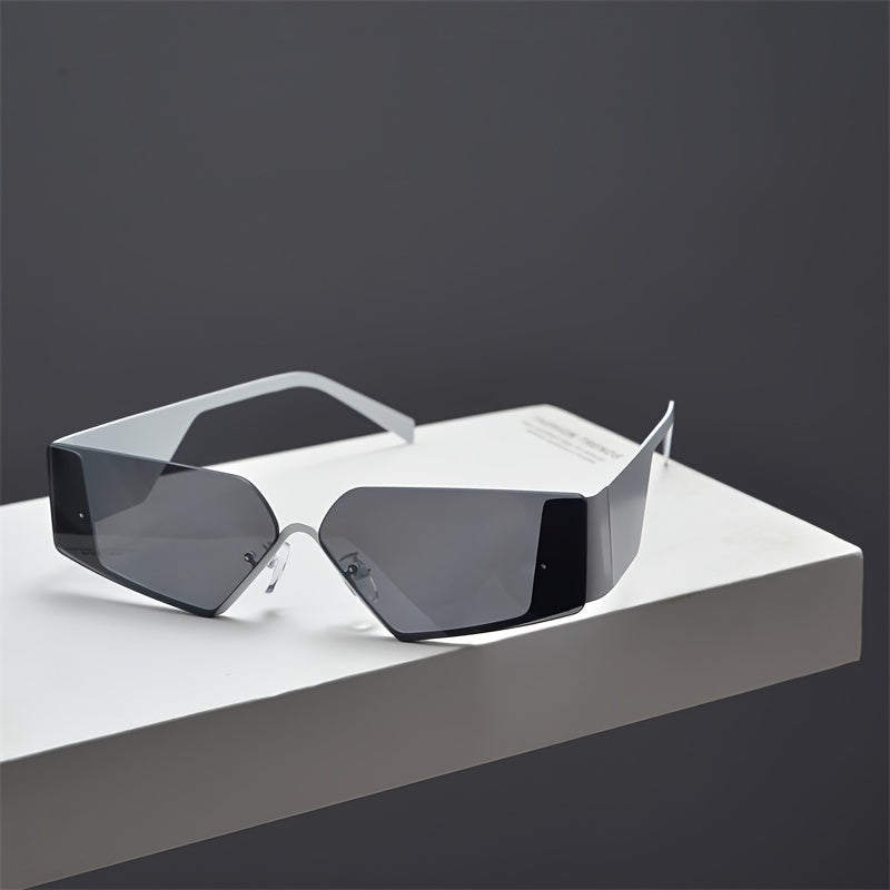 Rectangle Metal Frame Cat Eye Glasses