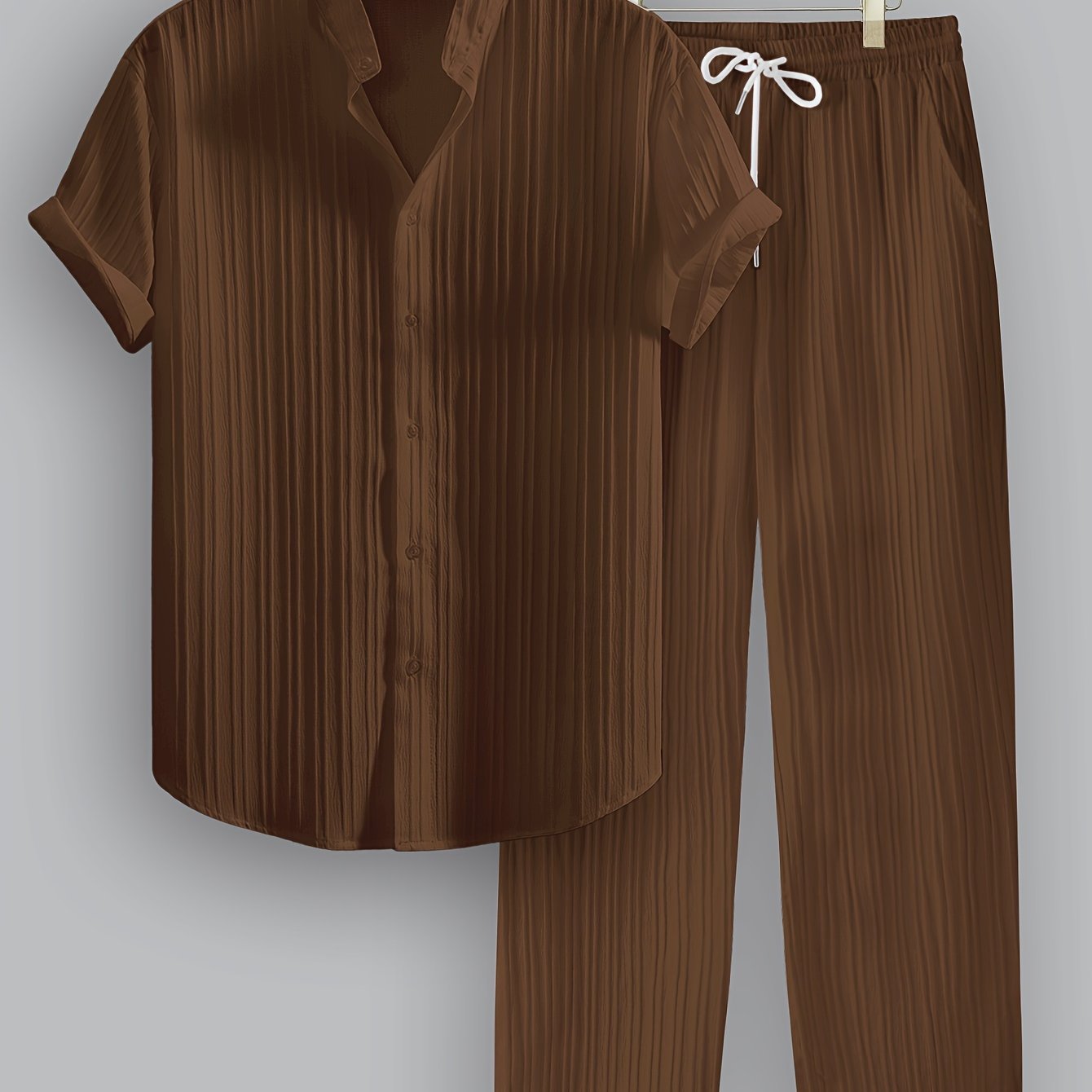 Men's Summer Solid Color 2pcs Set