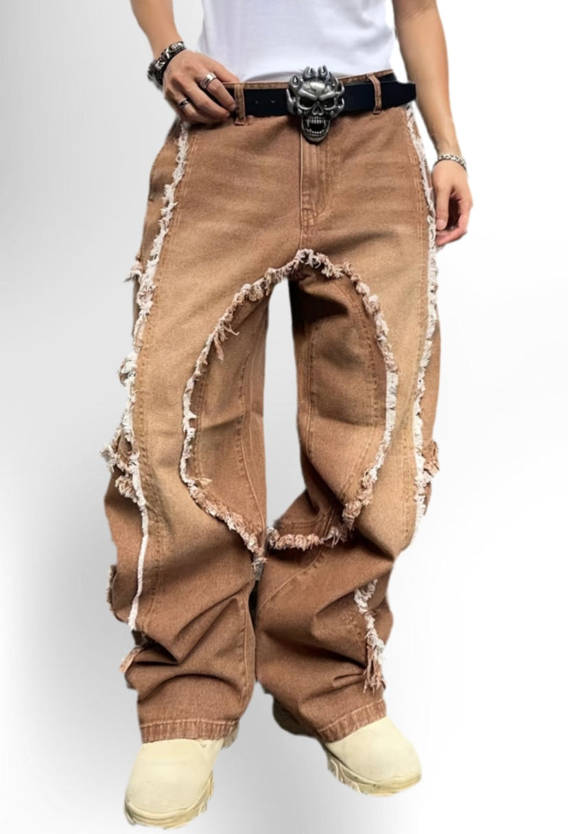 DISTRESSED DENIM JEANS