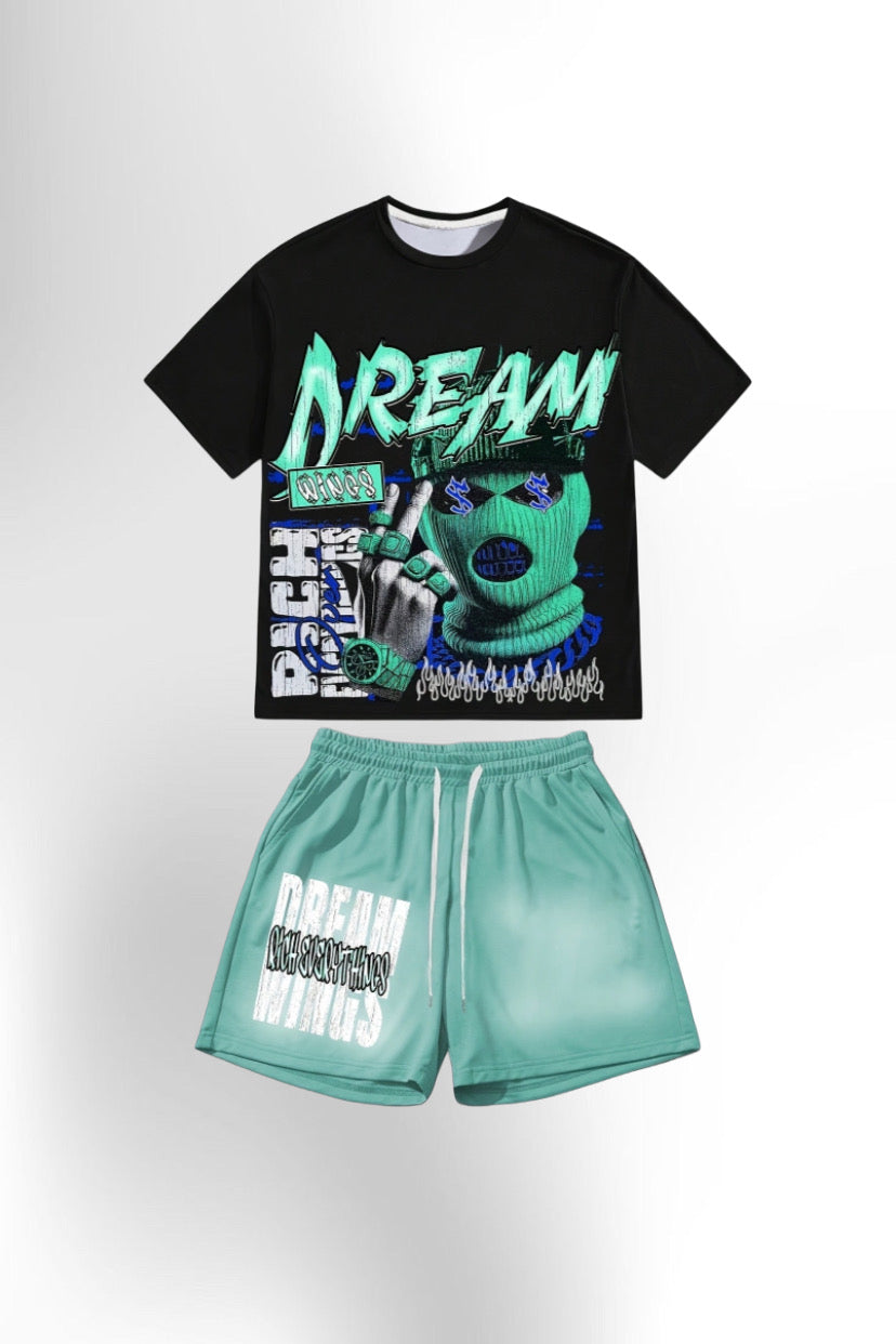 2pcs Men's T-Shirt and Shorts Set
