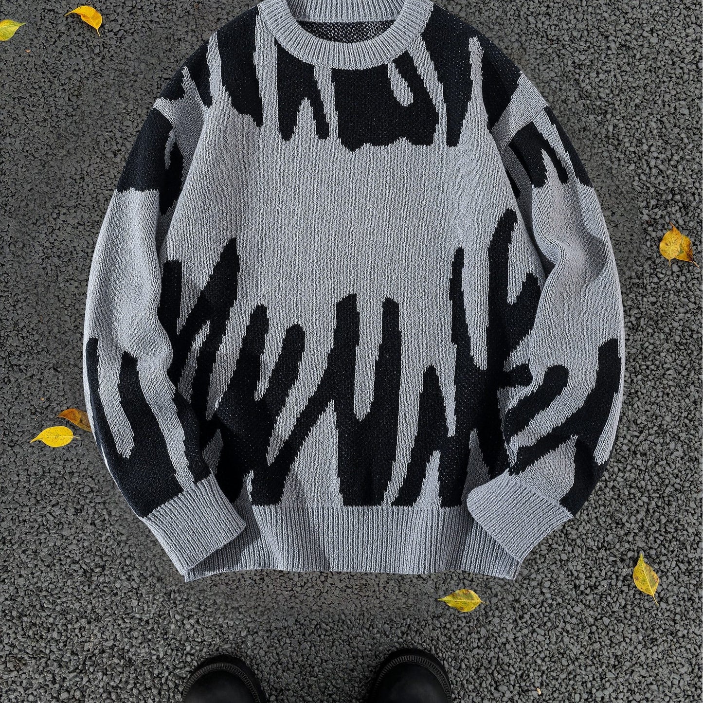 Zebra Print Pullover Sweater
