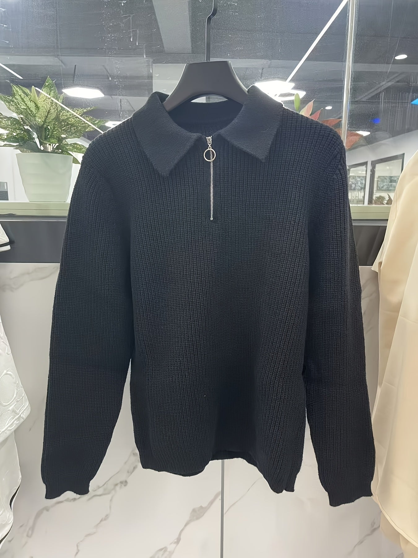 Men'S Casual Half-Zip Sweater