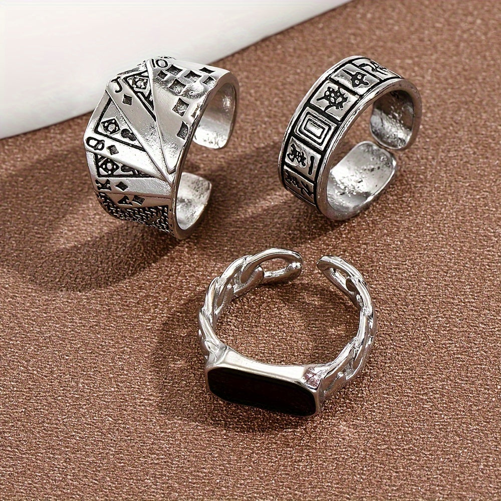 3 pcs ring set