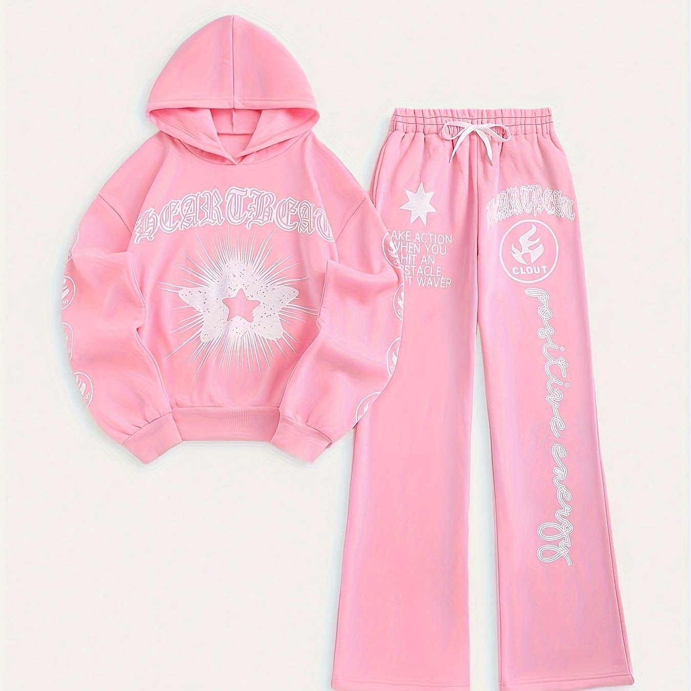 Printed Hoodie & Sweatpants Set