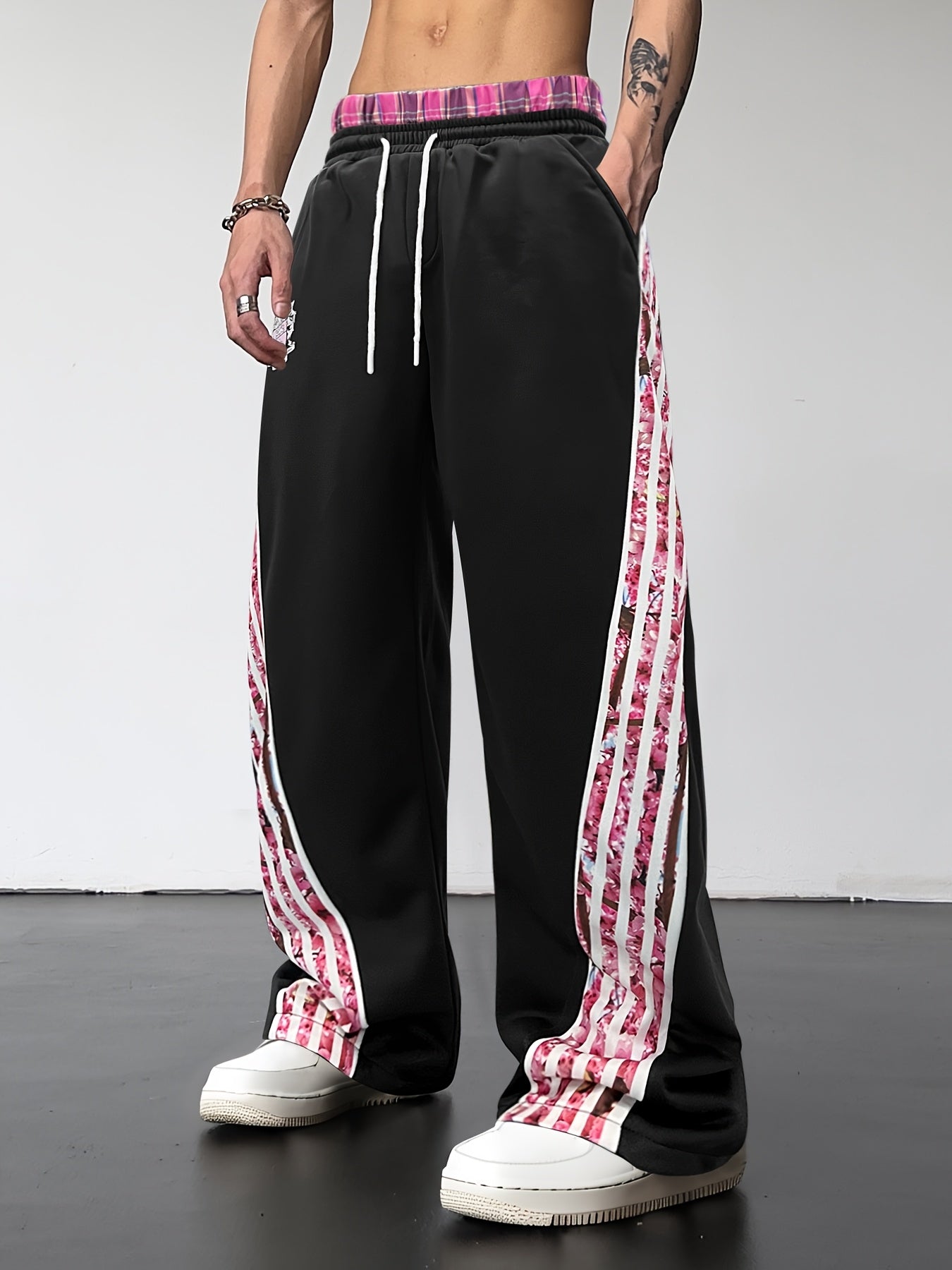 Vintage Patchwork Stripe Sweatpants