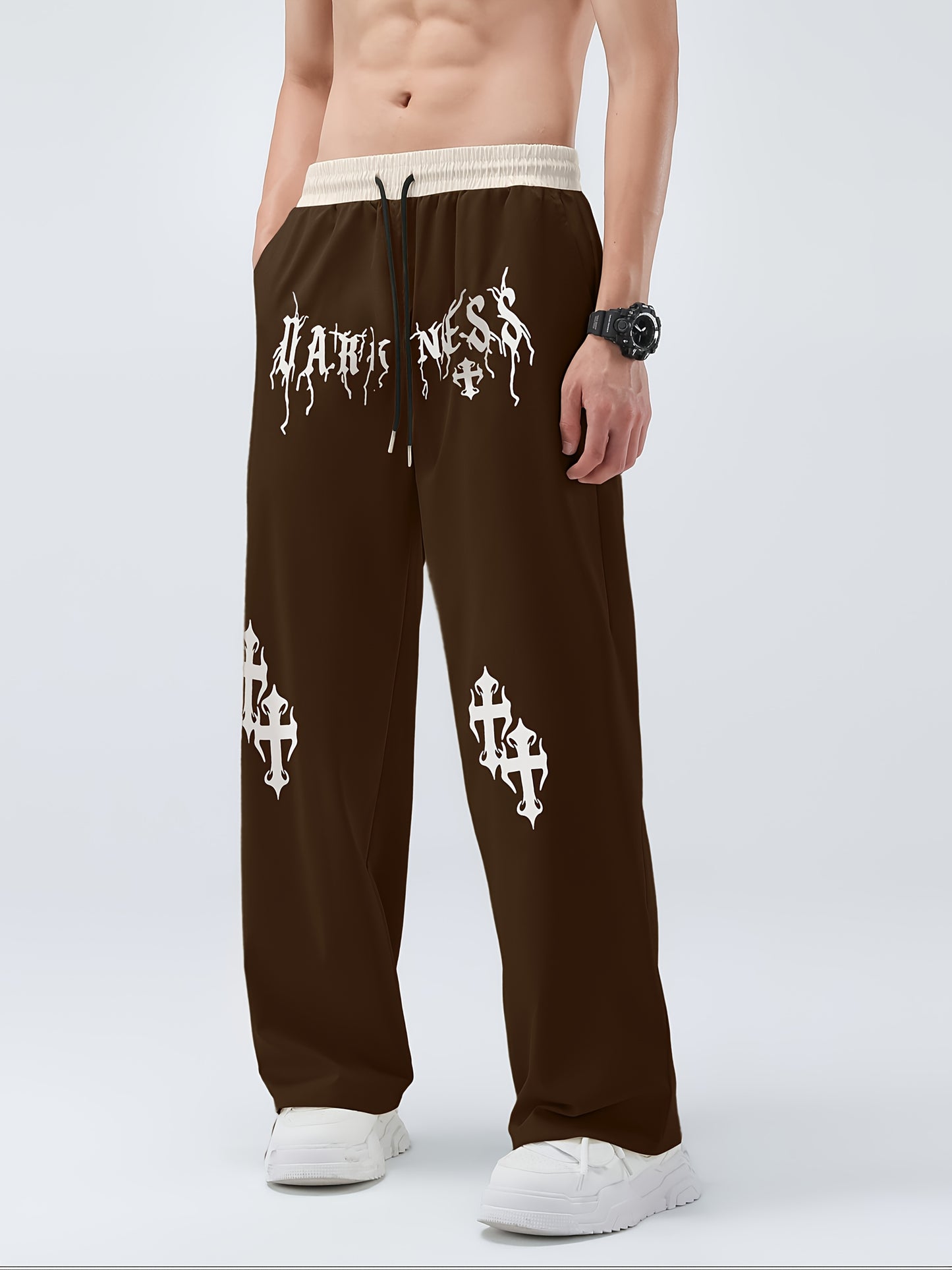 Printed Straight-Leg Pants