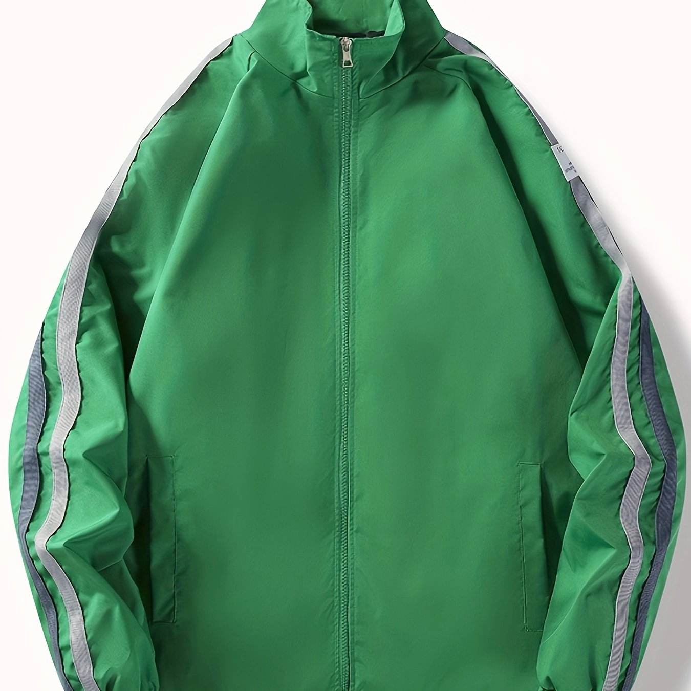 Striped Zip Up Sports Jacket