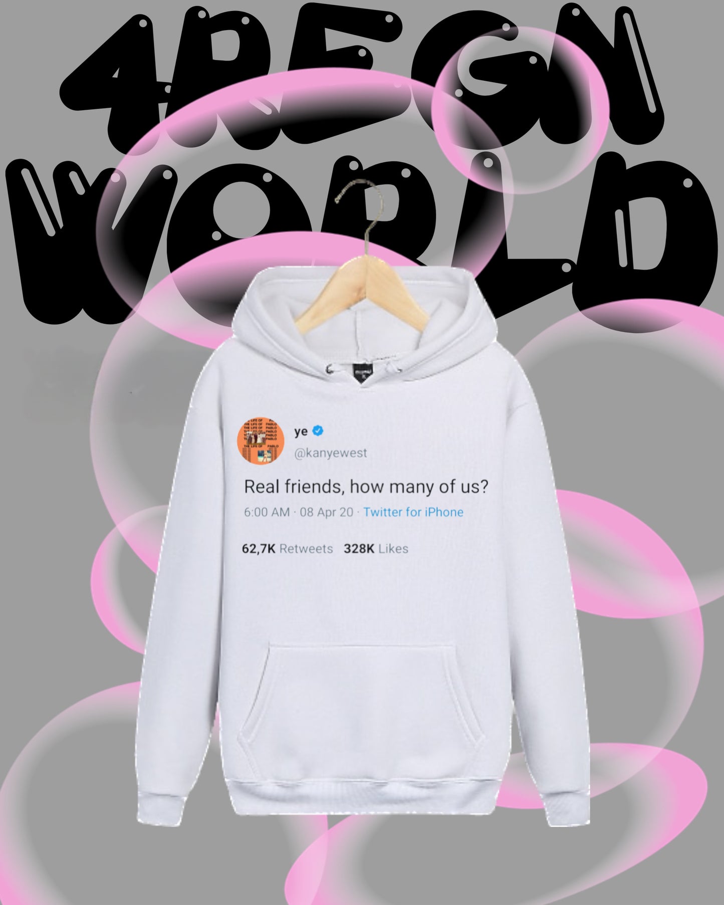 Graphic Hoodie Kanye West Tweet