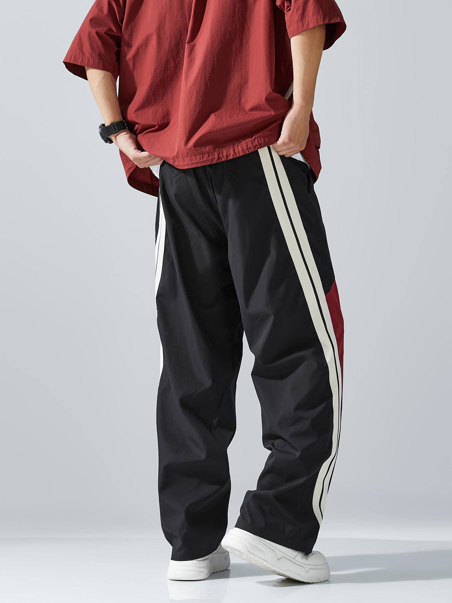 Casual Loose-Fit Straight-Leg Pants