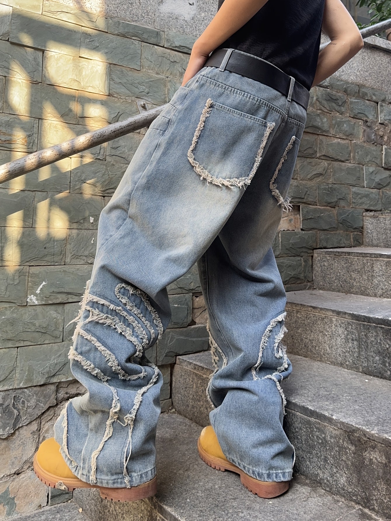 Men's Vintage High-Waist Loose Fit Jeans