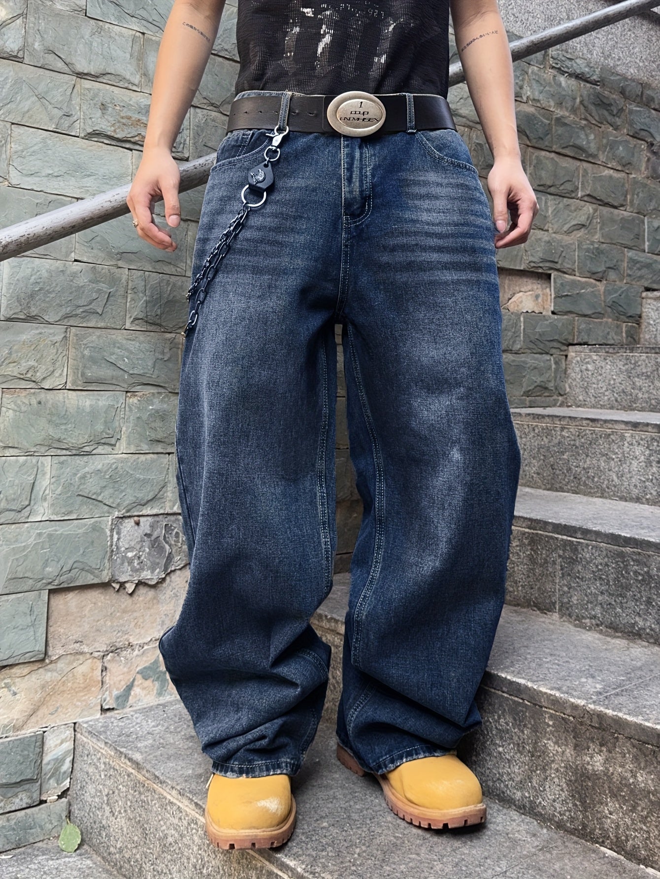 Washed Blue Denim Jeans
