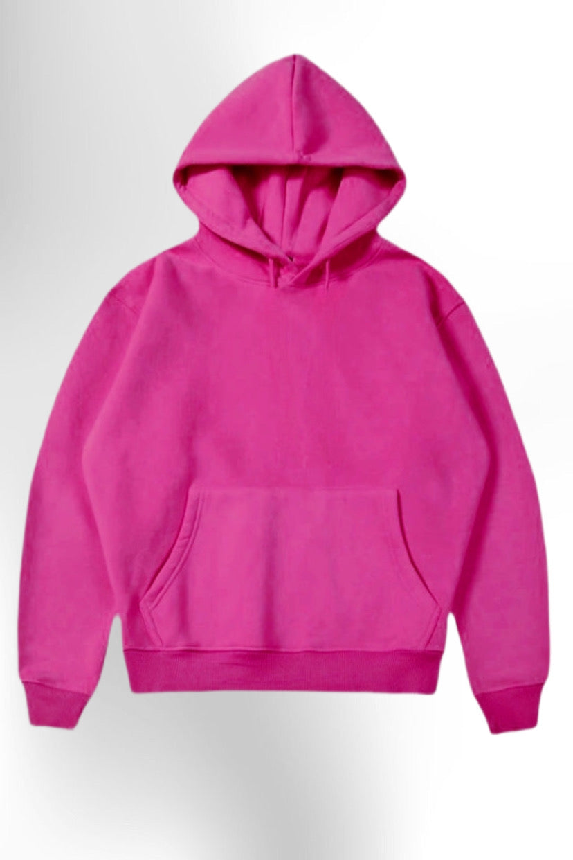 CUSTOM GRAPHIC HOODIE - Hot Pink