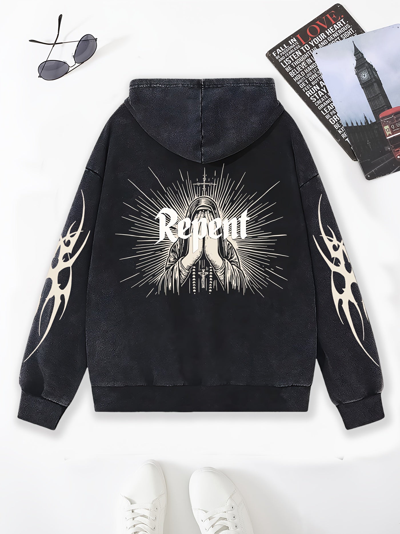 Varsity Zip-Up Hooded Jacket