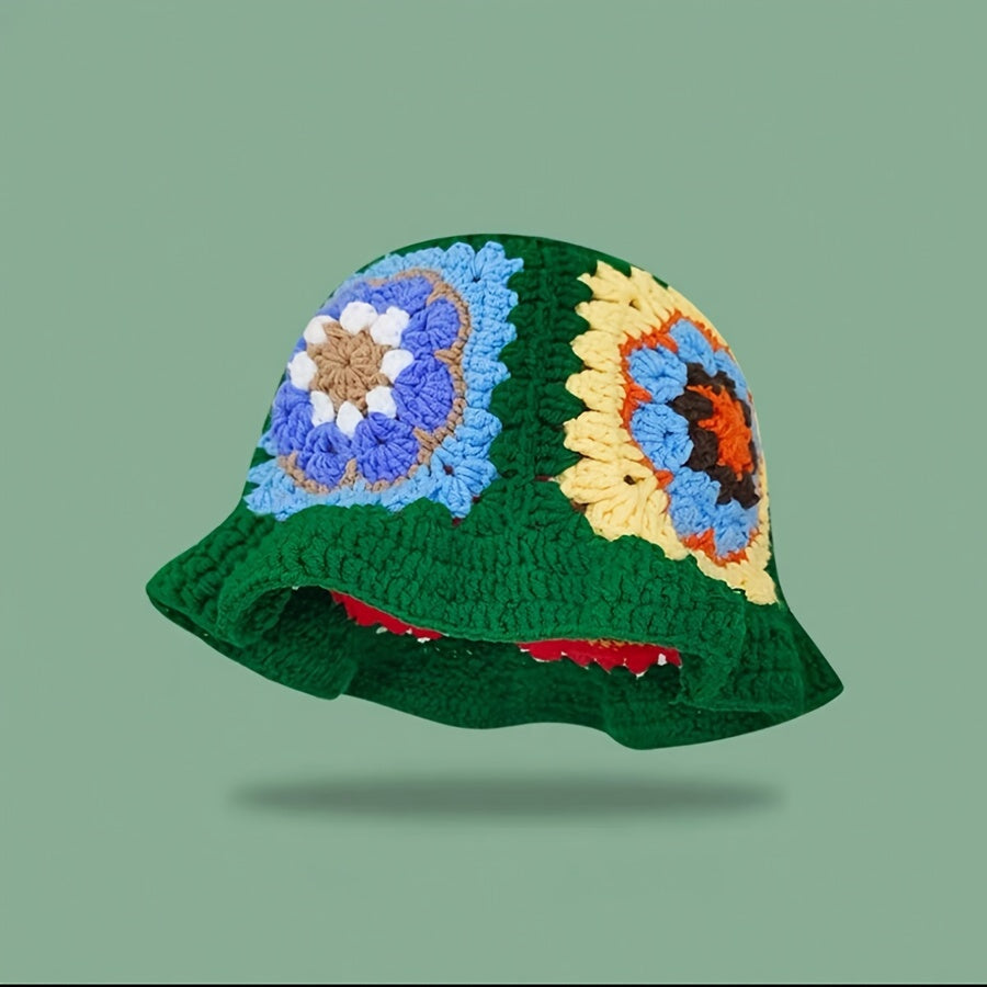 Handmade Crochet Flower Bucket Hat
