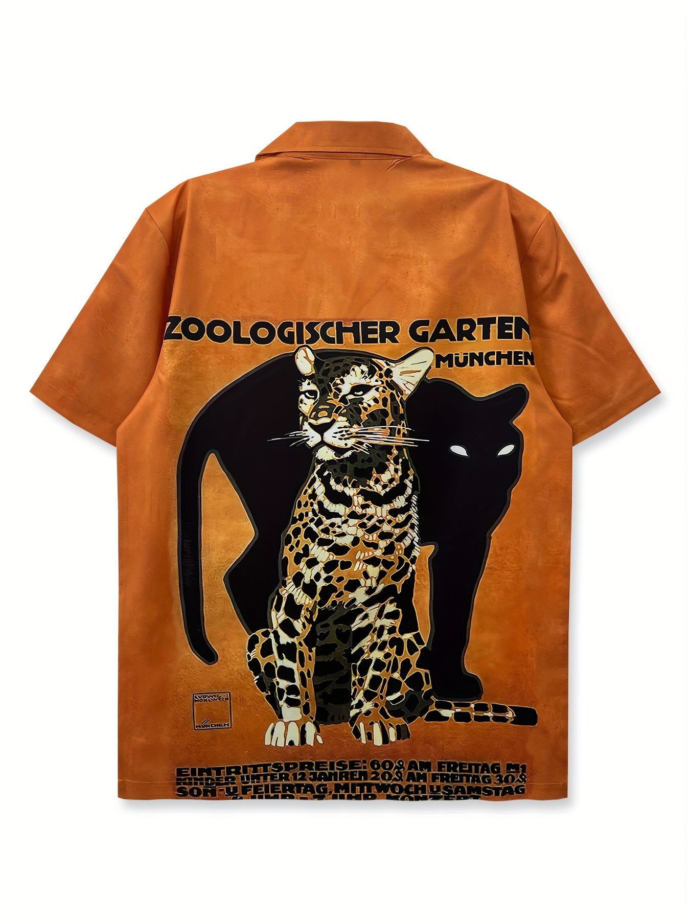 Men'S Leopard Print Short Sleeve Shirt