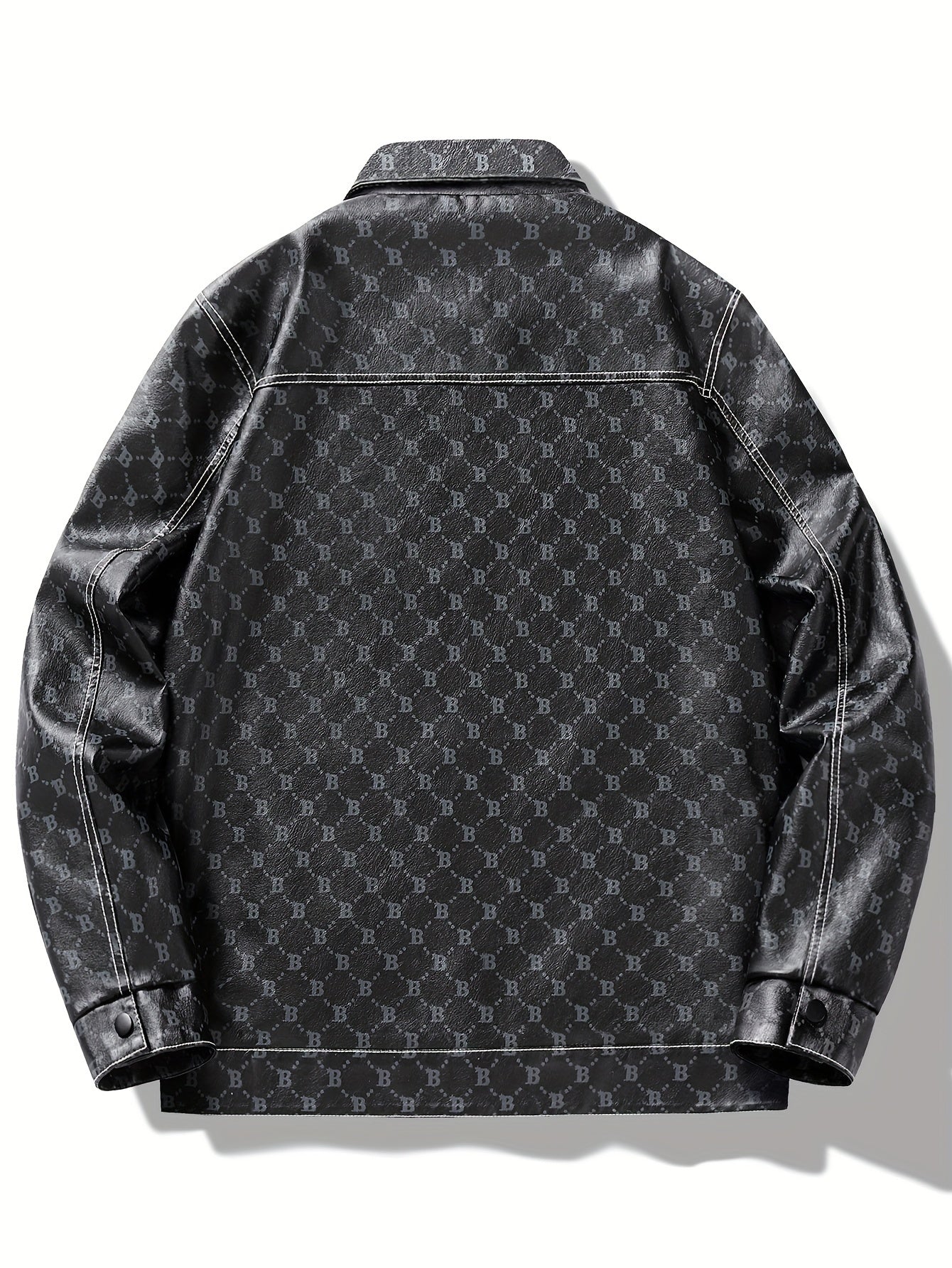 Printed Leather Jacket