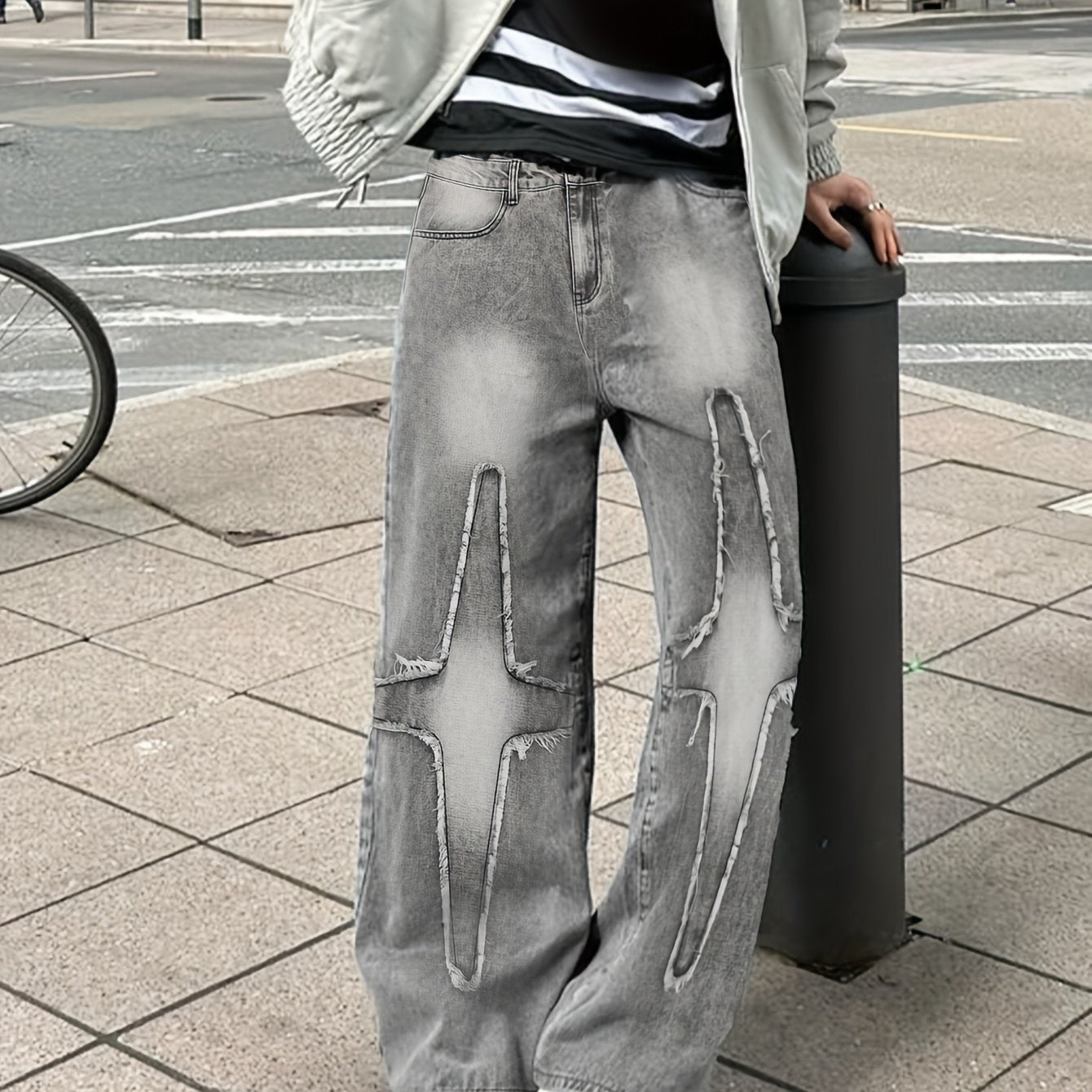 Men's Loose Fit Wide Leg Jeans