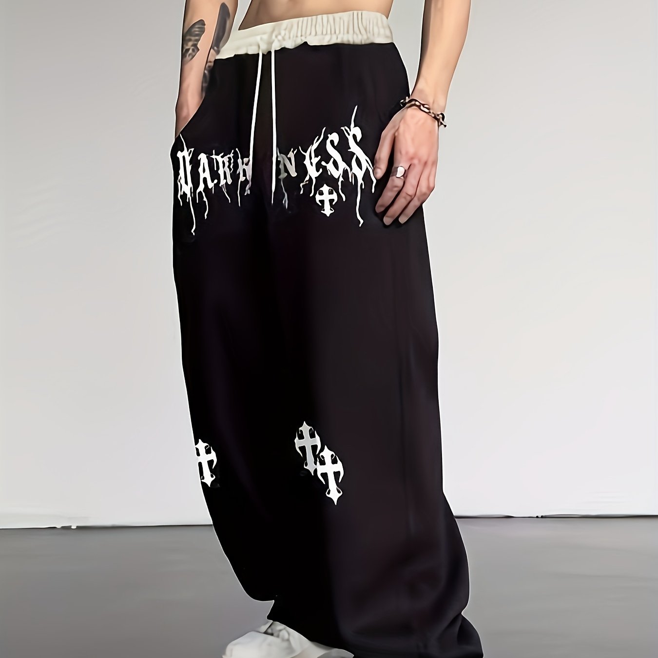 Printed Straight-Leg Pants