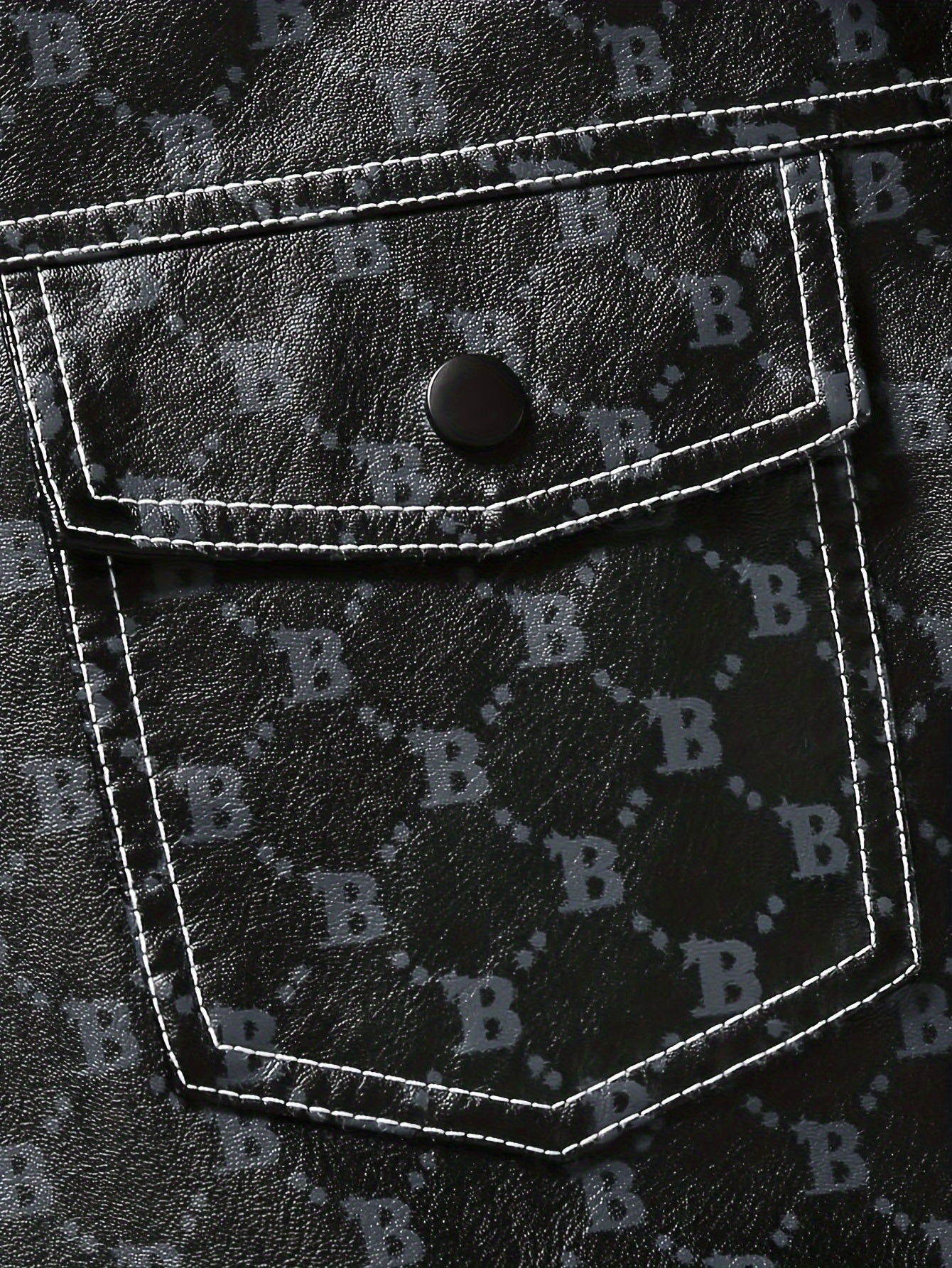 Printed Leather Jacket