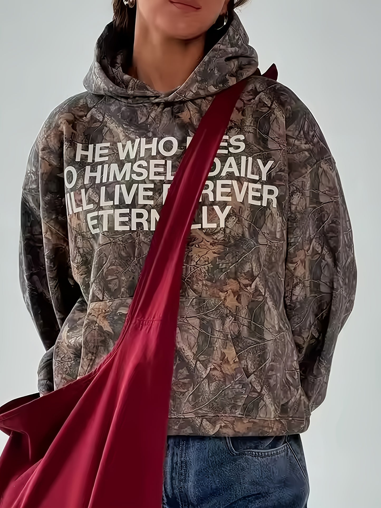 Camouflage Print Hoodie