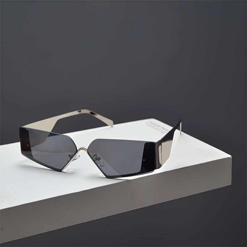 Rectangle Metal Frame Cat Eye Glasses